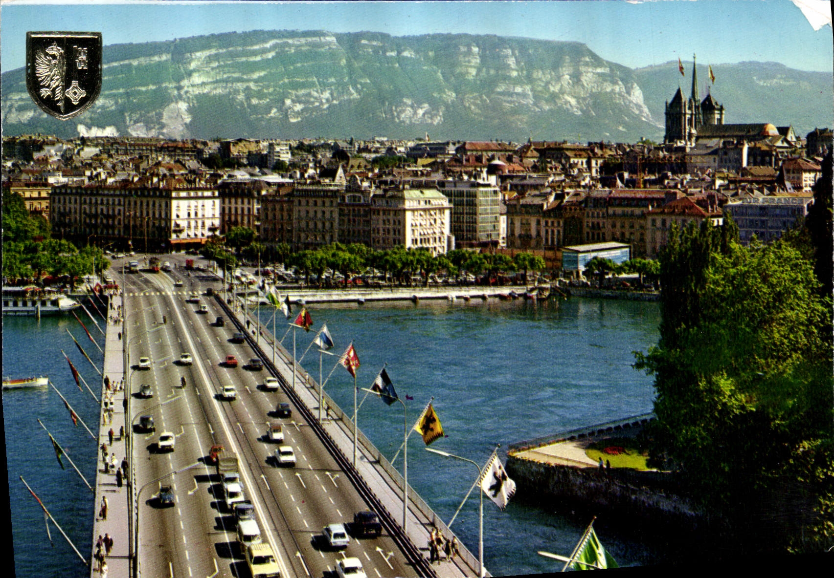 CPM Geneve Le Pont du Mont Blanc et la Cathedrale