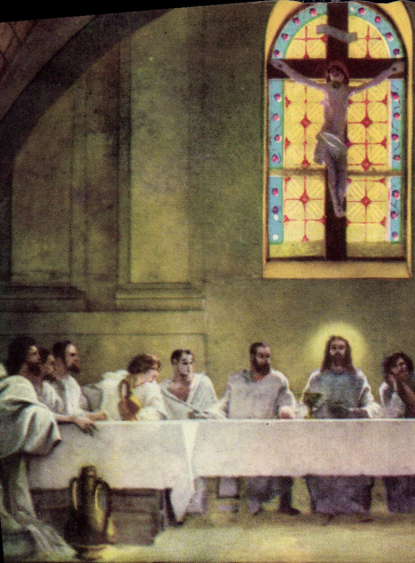 CPM Abbaye de ND de Lerins Ile Saint Honorat Tableau de la Cene du Paintre Pinta