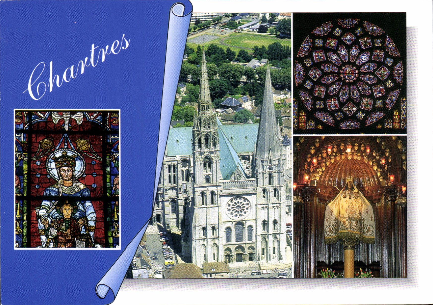 CPM Chartres Eure et Loir La Cathedrale Notre Dame de la Belle Verriere 