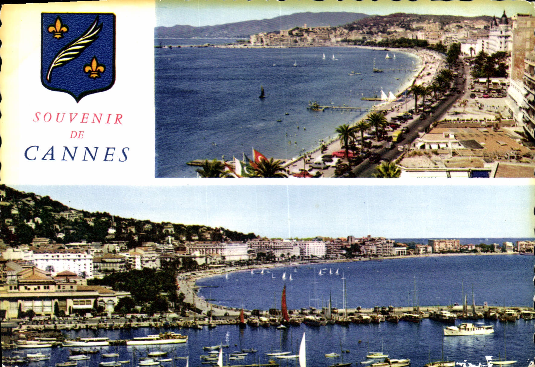 CPM Souvenir de Cannes La Croisette et le Suquet 