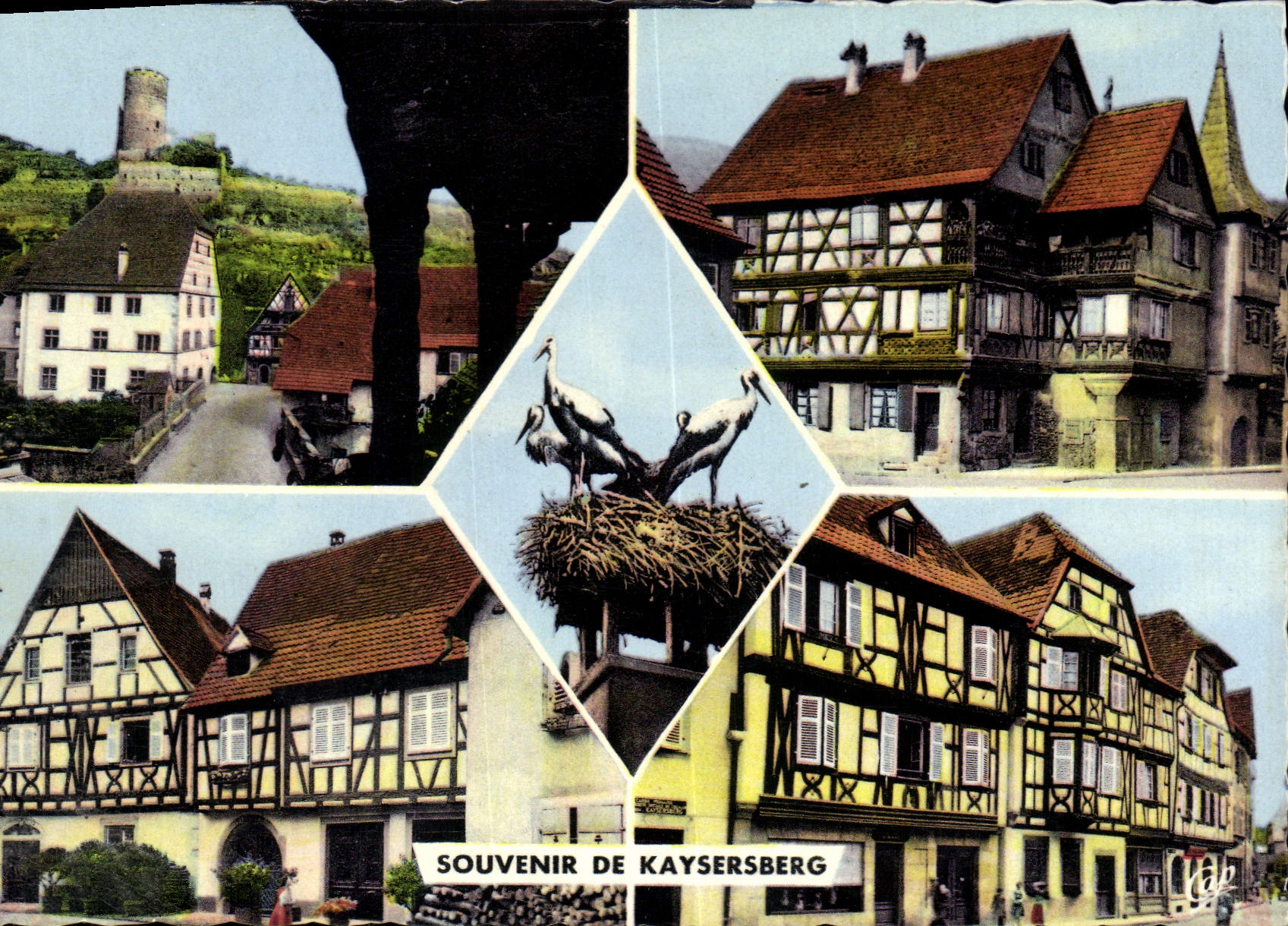 CPM Souvenir de Kayserberg Le Chateau Ancienne Forge Maisons Alsaciennes