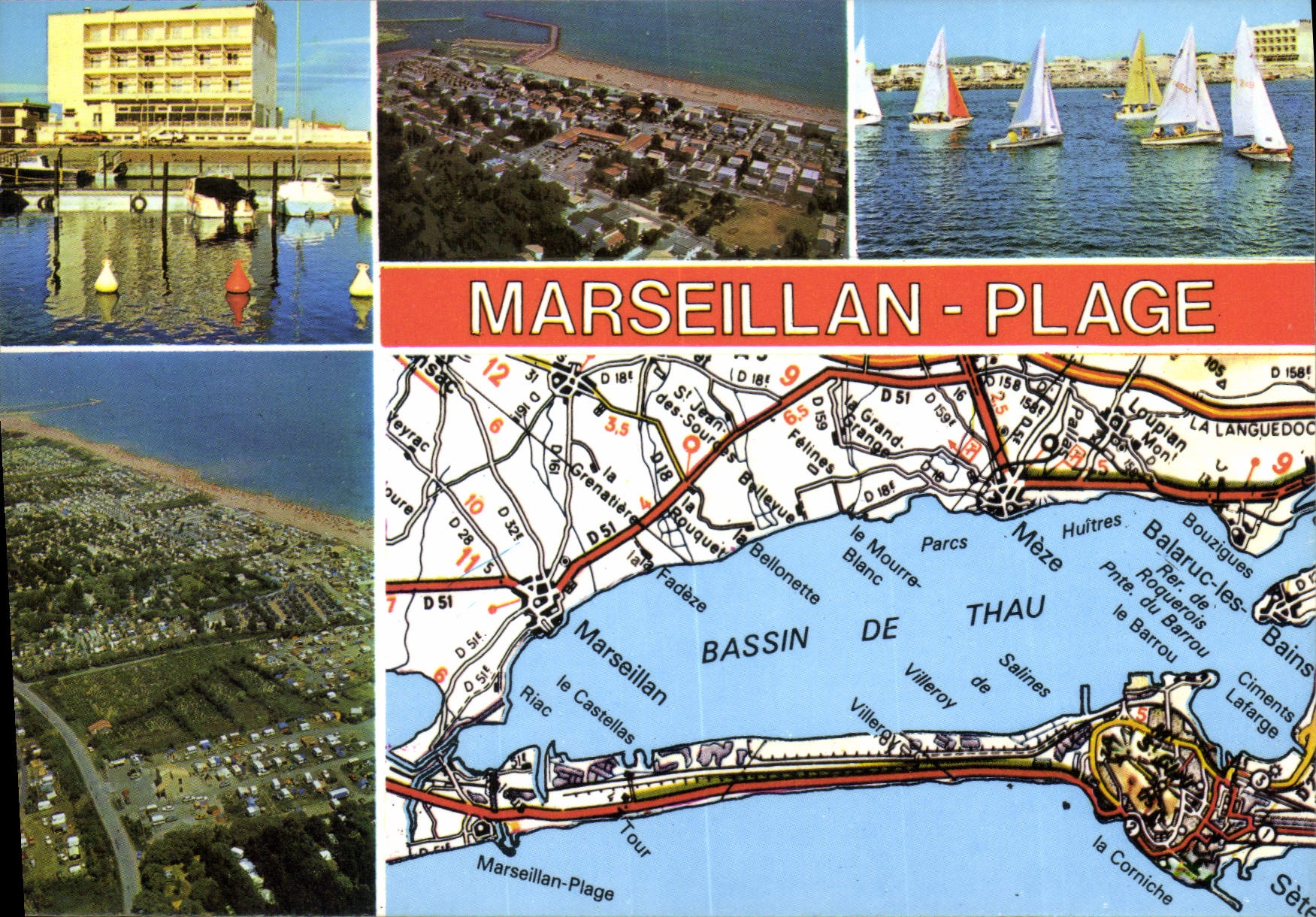 CPM Le Littoral Languedocien Marseillan Plage Bateaux