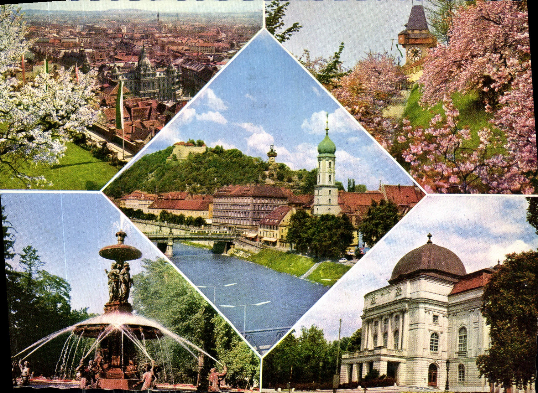 CPM Graz Steiermark Oben Blick vam Schlabberg gegen Suden am Schlabberg 