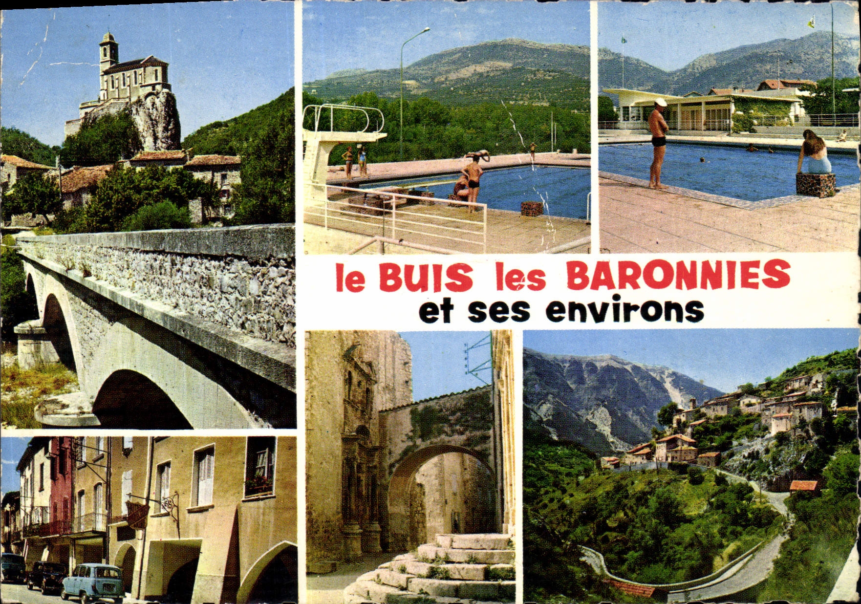 CPM Le Buis les Baronnies drome et ses environs Pierrelongue la Piscine les Arcades Porte Renaissanc