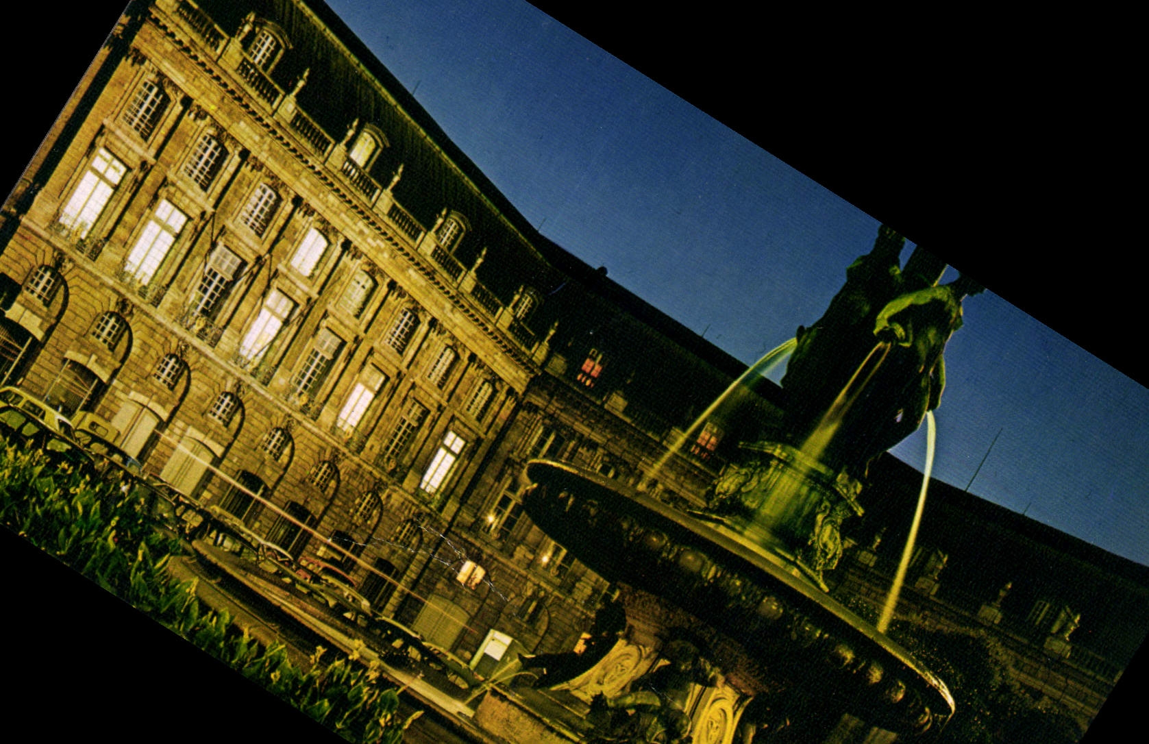 CPM Bordeaux Gironde Place de la Bourse de nuit 