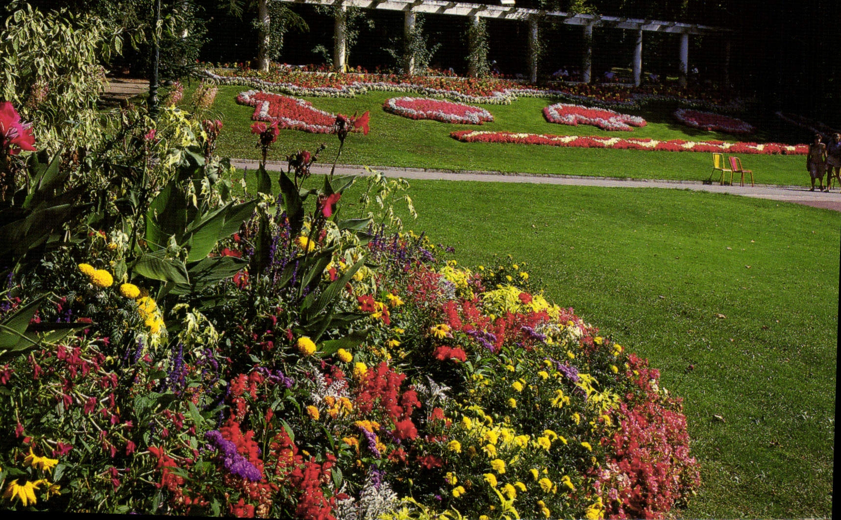 CPM Aix les Bains Savoie France ses Jardins fleuris