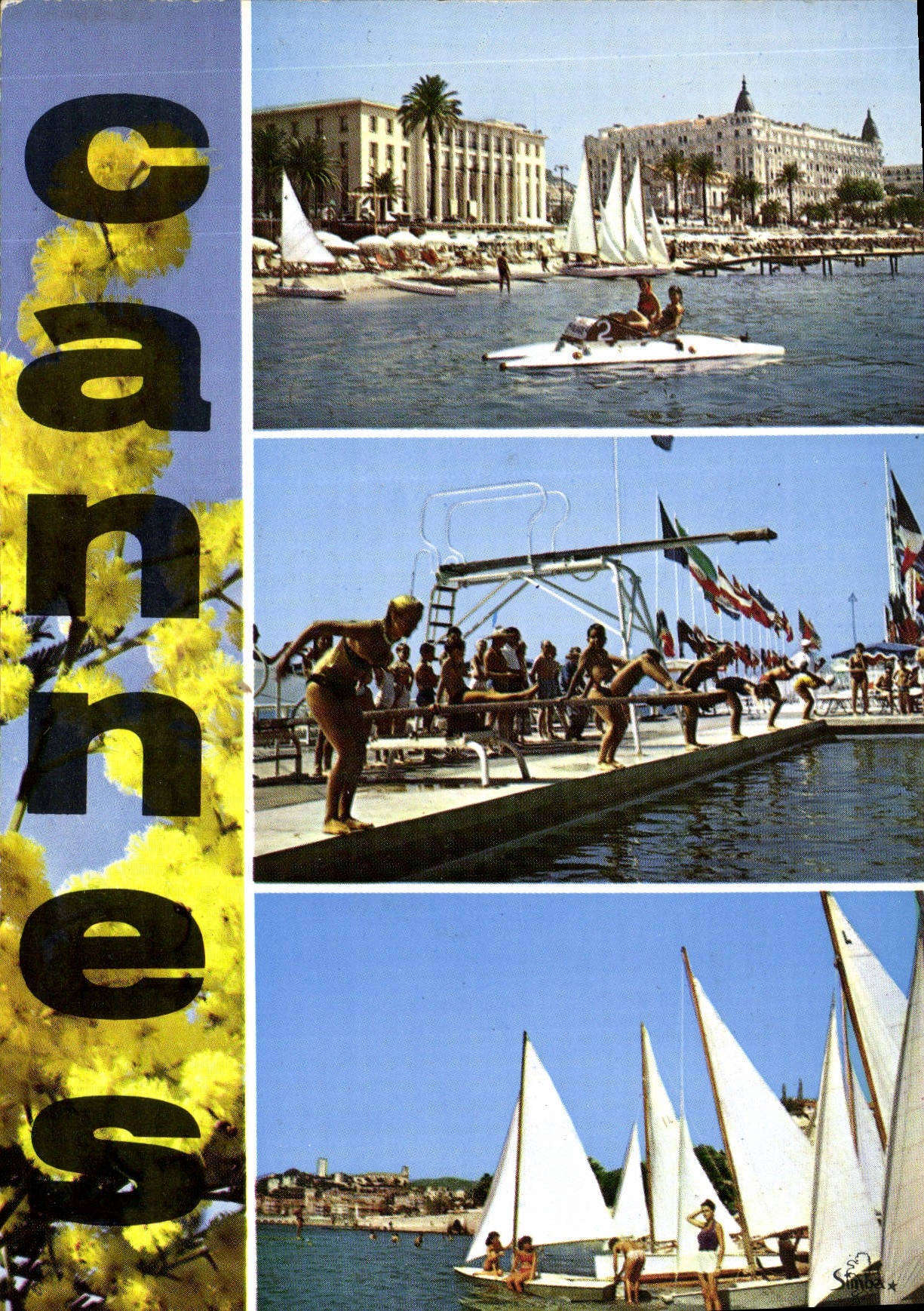 CPM Cannes Cote d'Azur Pedalo Plongeon Bateaux