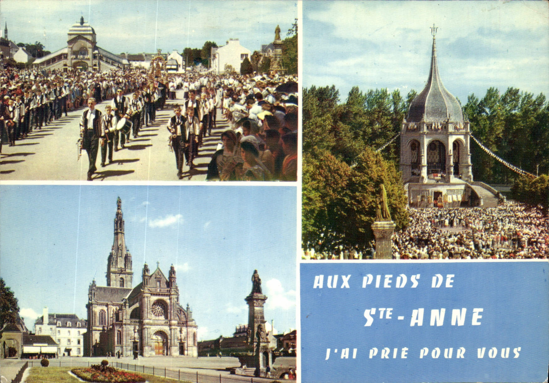 CPM Saint Anne d'Auray le Pardon le Pelerinage la basilique et la Fontaine 