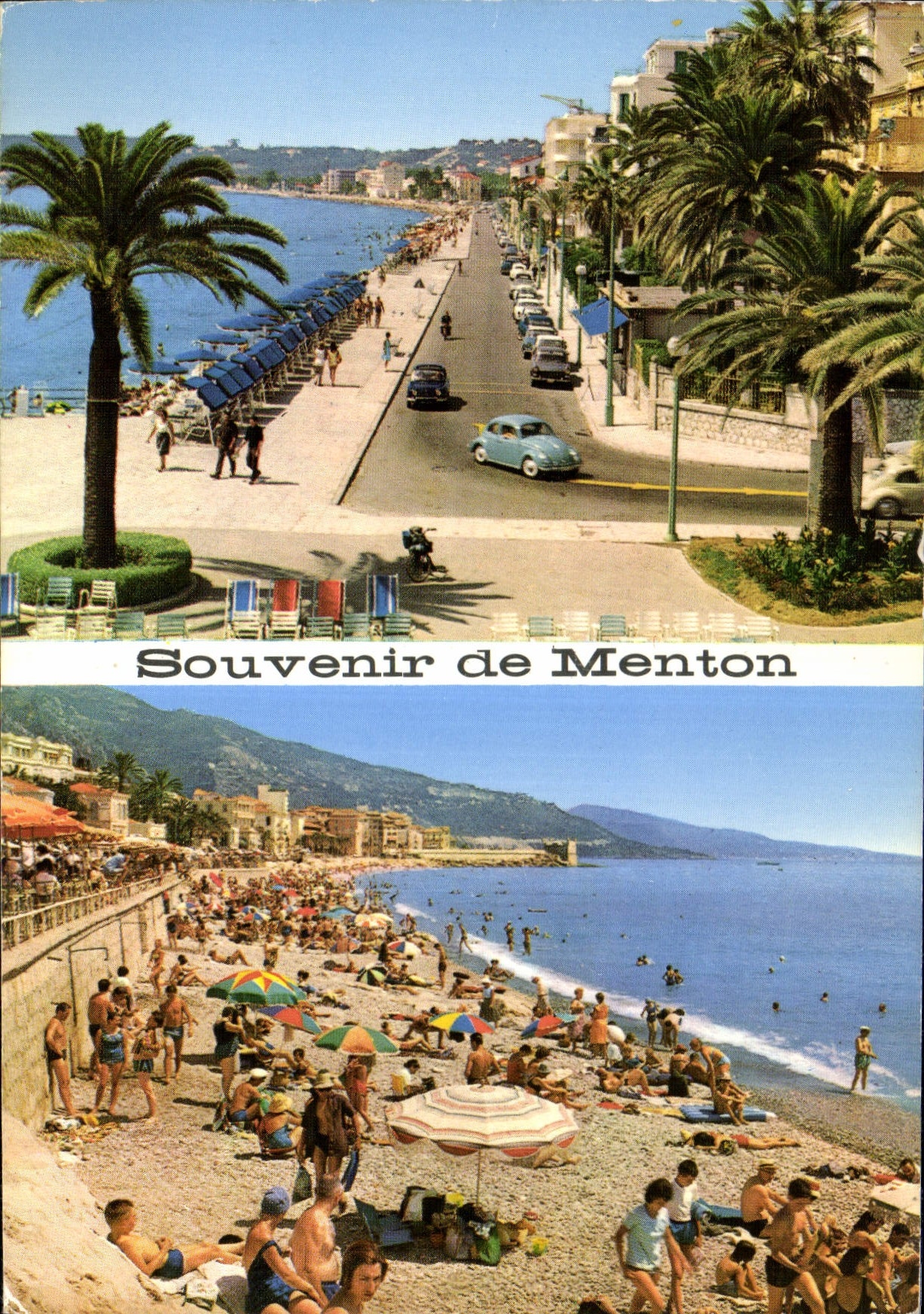 CPM Menton la Promenade et une Plage 