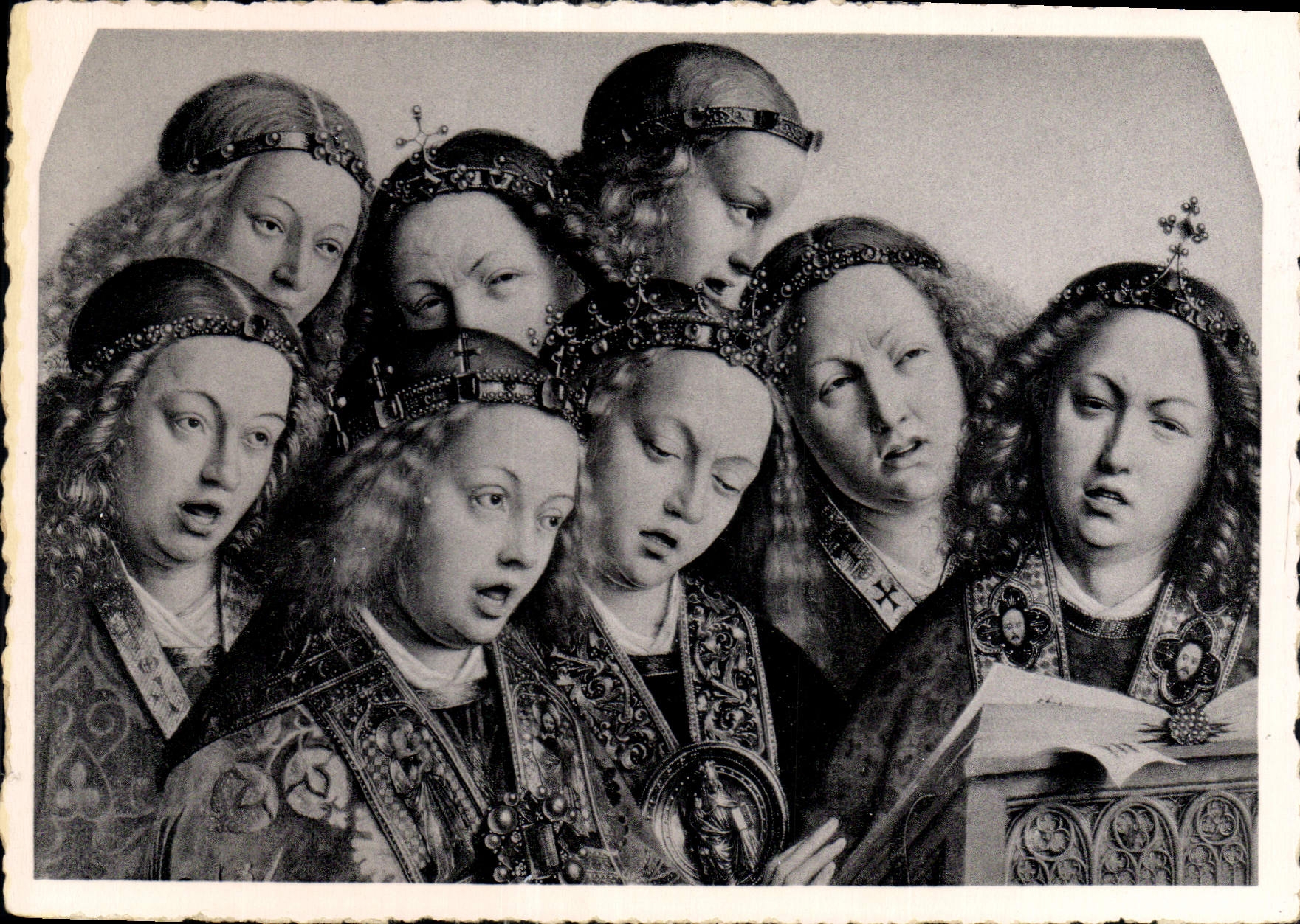 CPM Grand Cathedrale Saint Bavon l'Agneau Mystique par Hubert et Jean Van Eyck Les Anges Chanteurs
