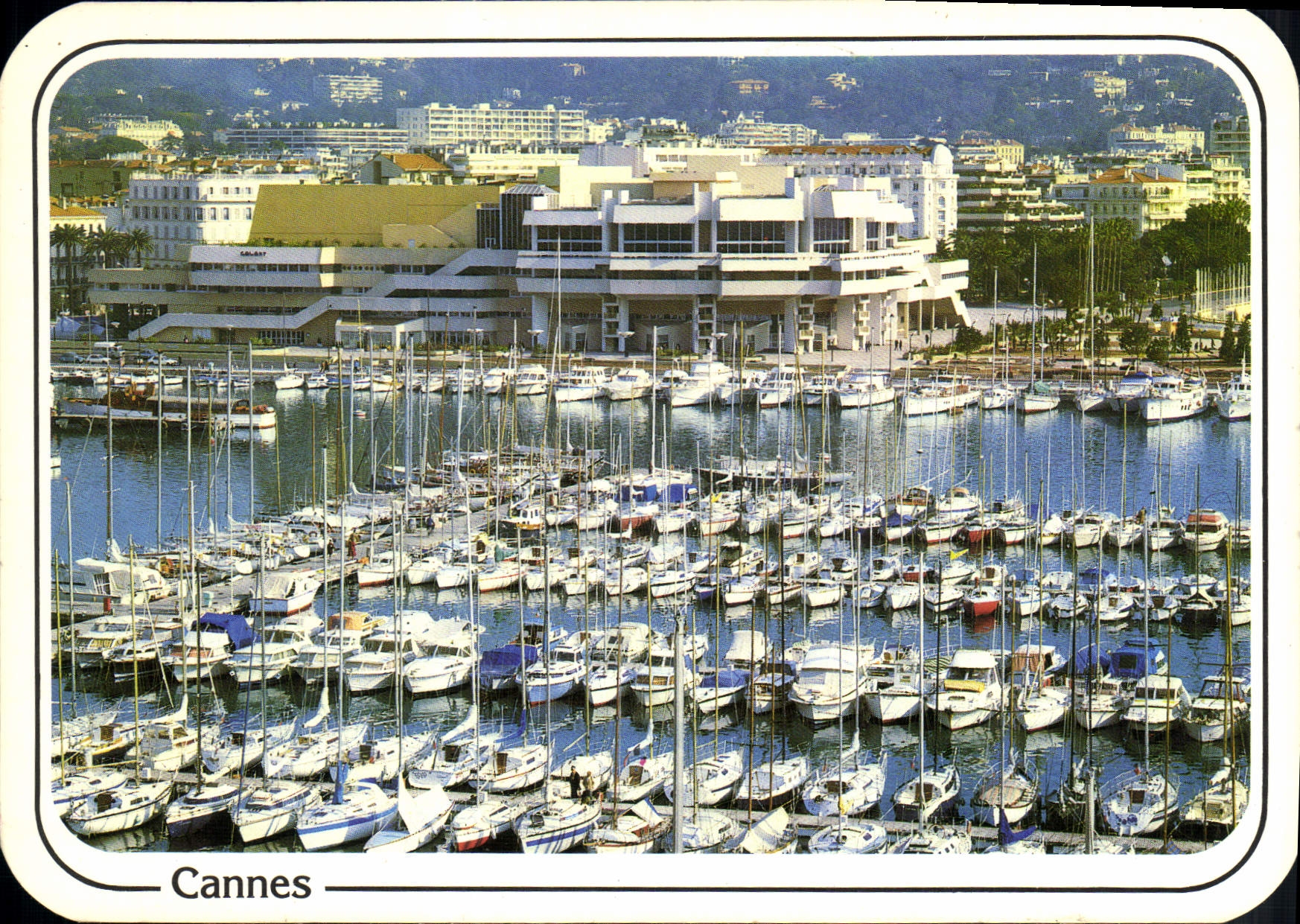 CPM Reflets de la Cote d'Azur Cannes le Port de Plaisance et le Palais des congres et des Festivals 