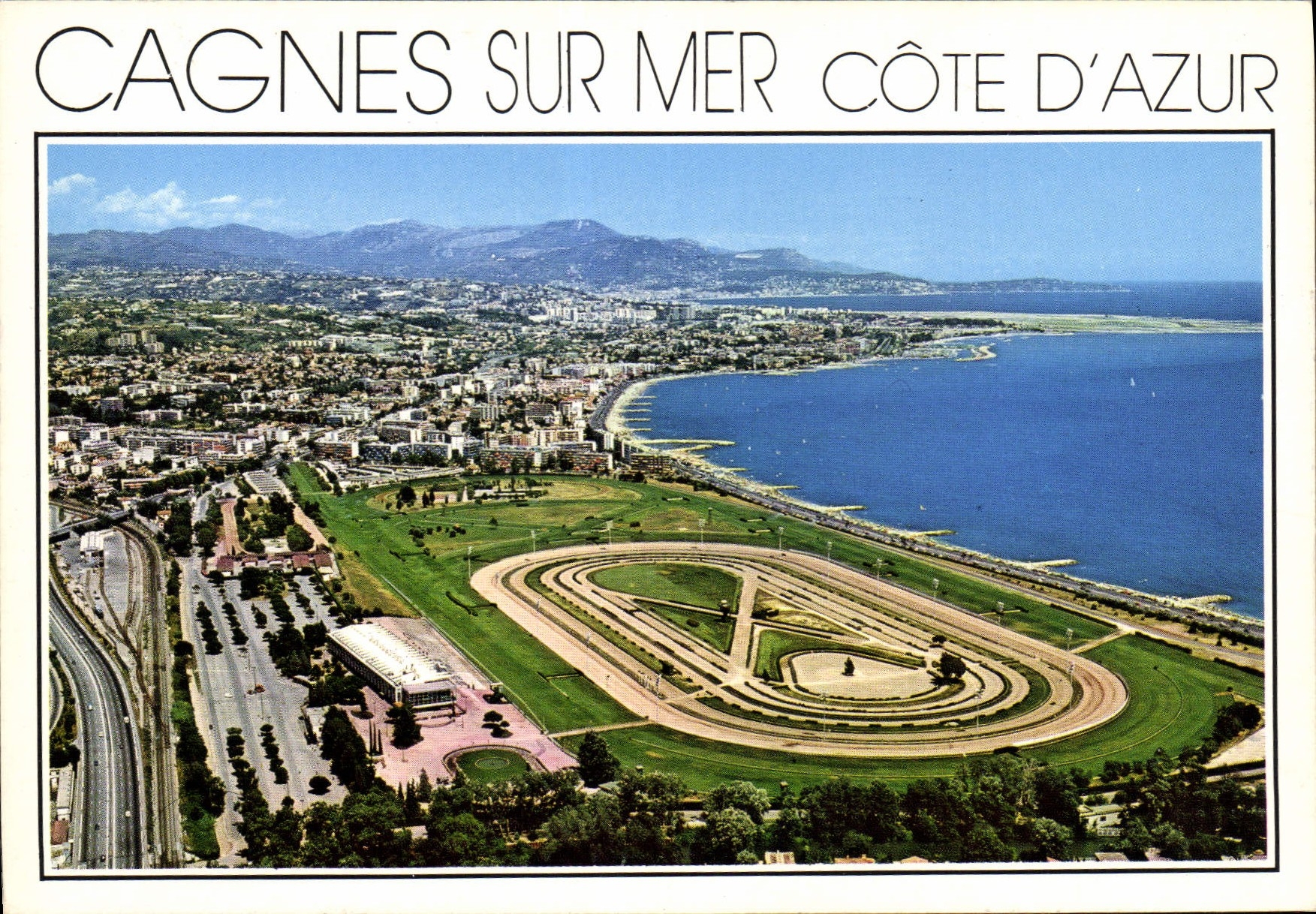 CPM Cote d'Azur Cros de Cagnes vue generale aerienne l'Hippodrome de la Cote d'Azur 