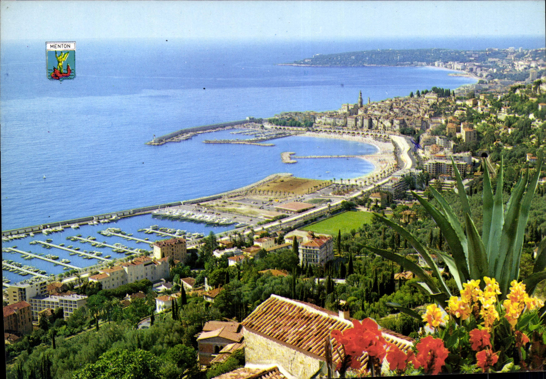 CPM Cote d'Azur French Riviera Menton Alpes Maritimes vue generale le nouveau port