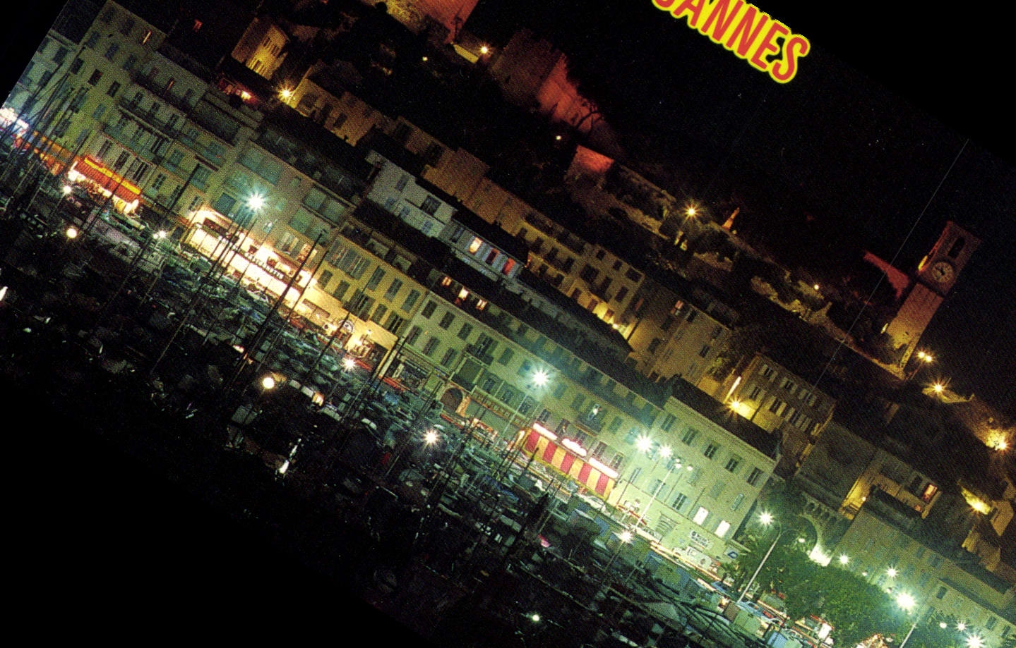 CPM La Cote d'Azur inoubliable Cannes la nuit le vieux Port le Suquet 