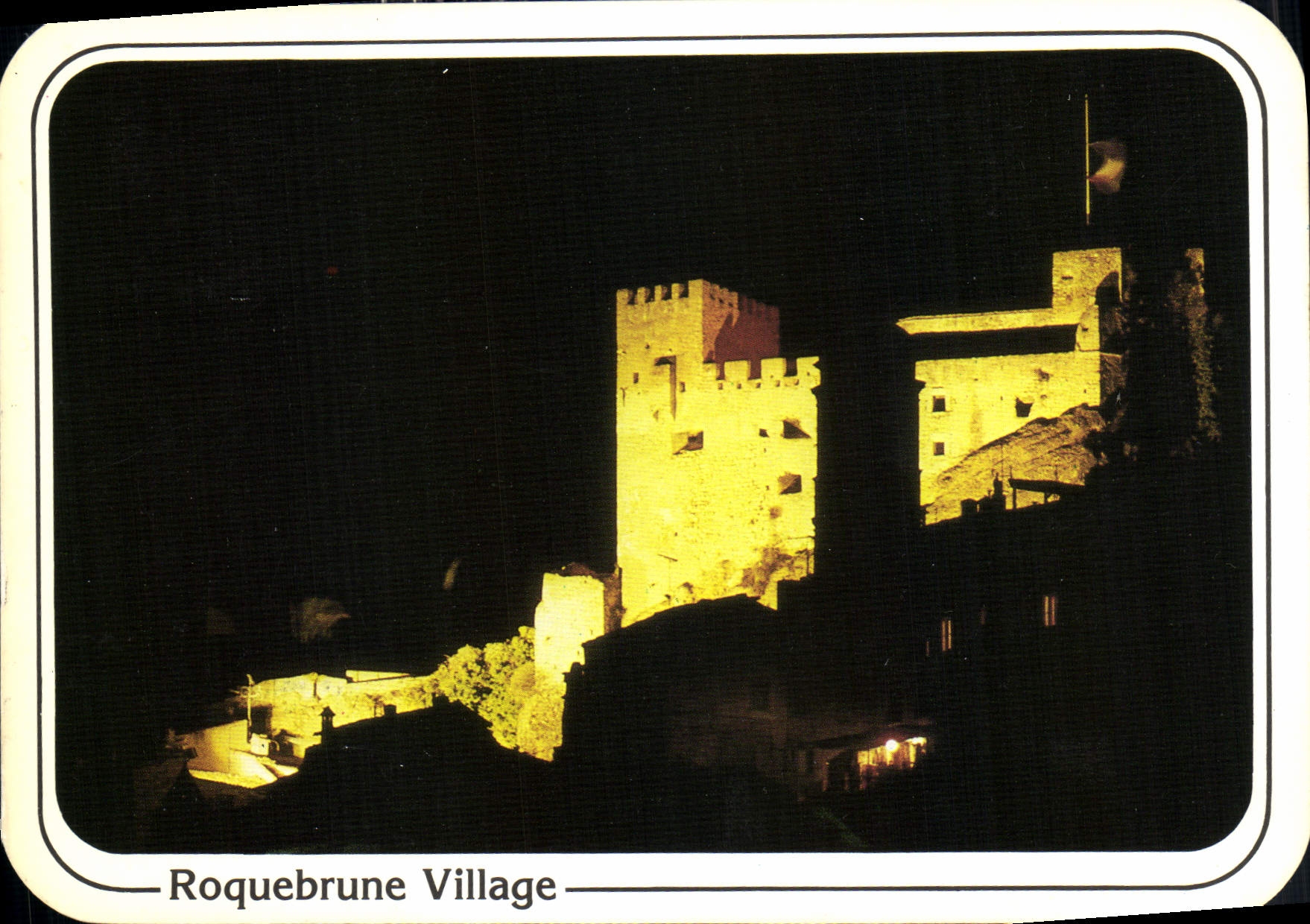 CPM Reflest de la Cote d'Azur Roquebrune Village Le Chateau medieval X siecle de nuit 