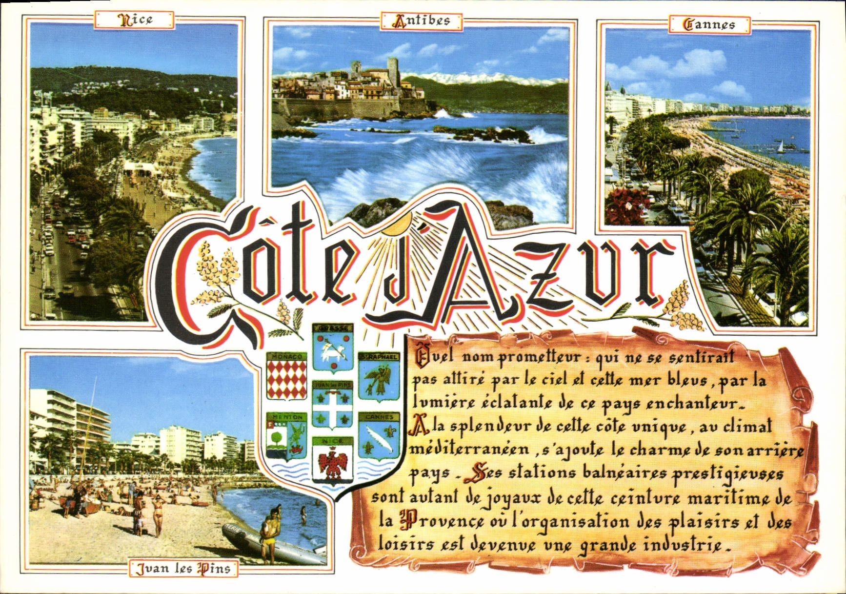 CPM Souvenir de la Cote d'Azur 