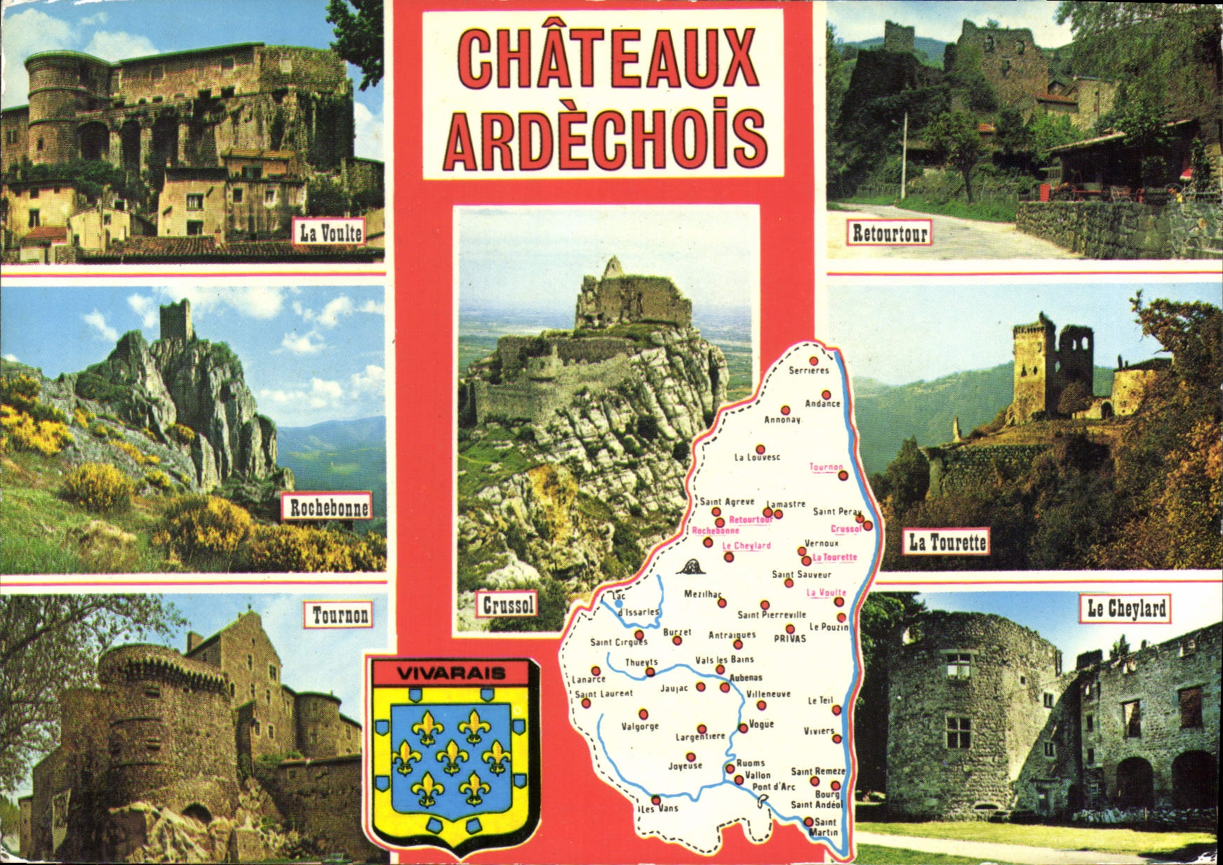 CPM Chateaux Ardechois La Voulte Retourtour Rochebonne La Tourette Tournon Le Cheylard
