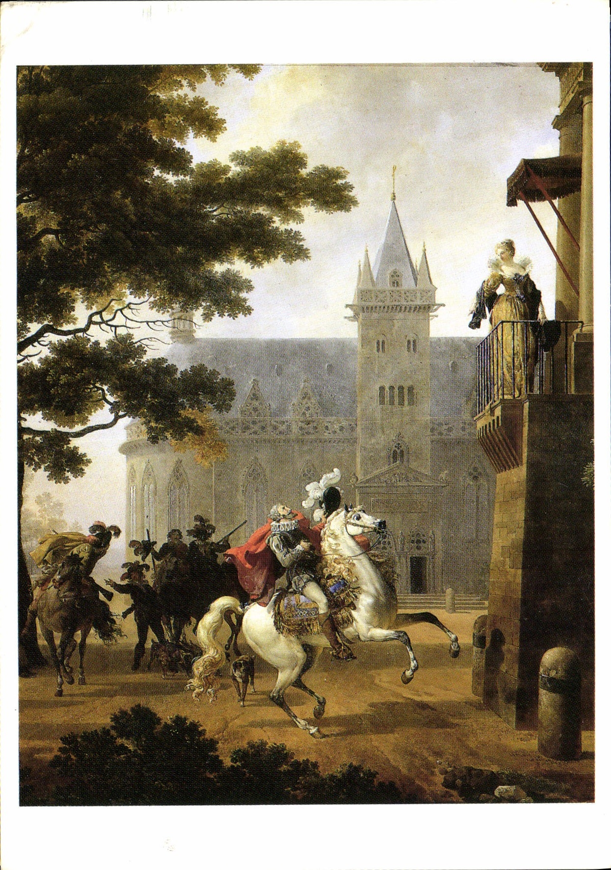 CPM Nicolas Antoine Taunay Henri IV caracolant devant une dame 