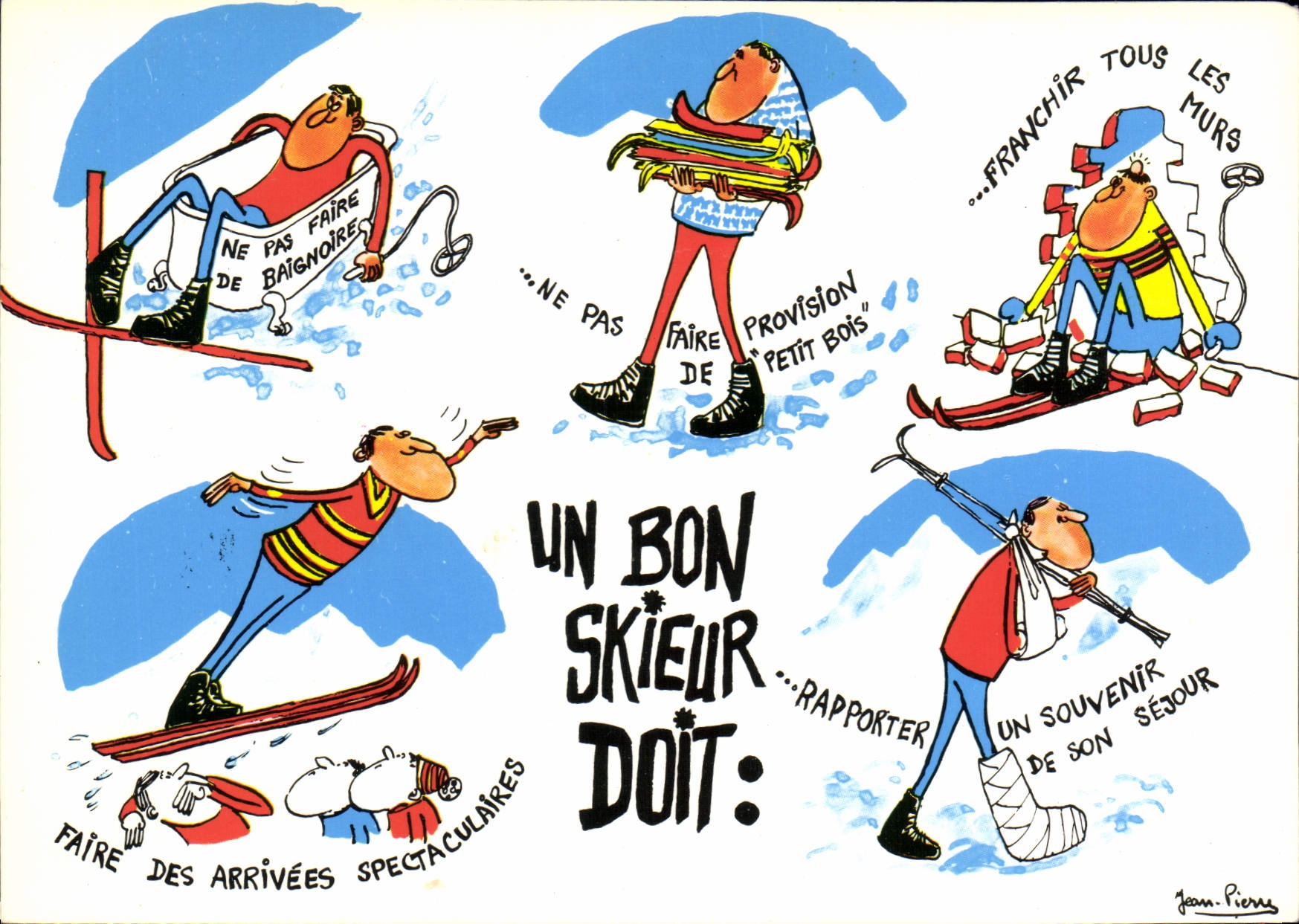 CPM La haut sur la montagne Un bon skieur doit