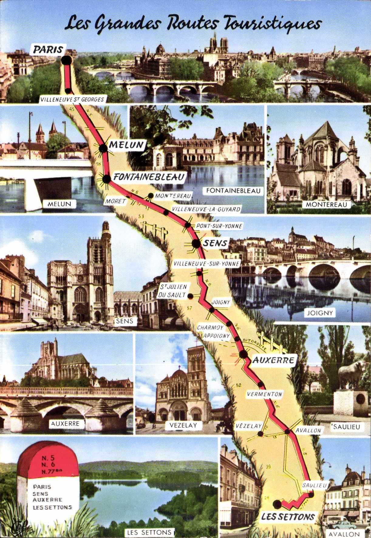 CPM Les Grandes routes touristique Paris les Settons 