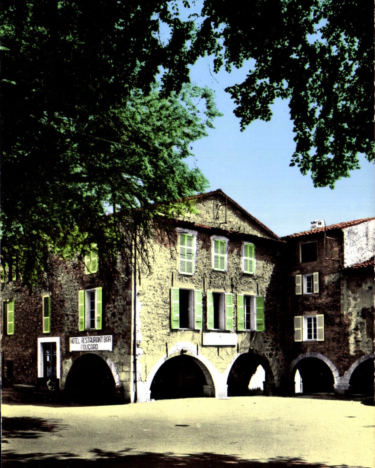 CPM Valbonne la Place Nationale Hotel Restaurant Bar Foucard