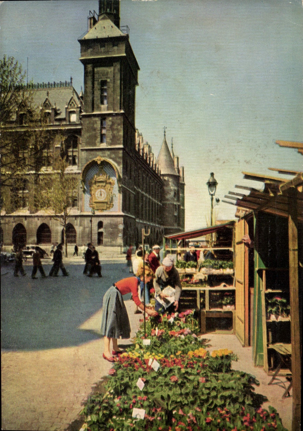 CPM Paris le Marche aux Fleurs 