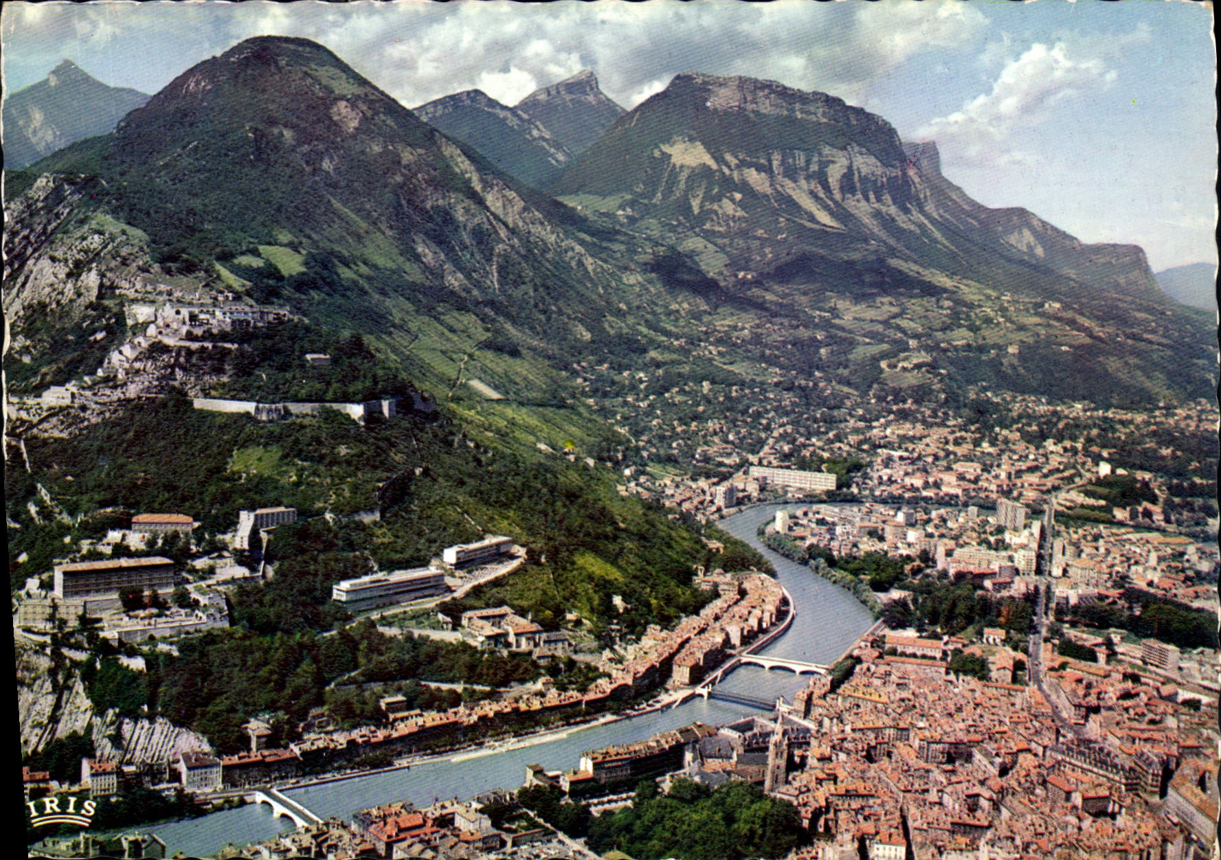 CPM Grenoble Isere Ville olympique vue aerienne le vieux Grenoble la Tronche la bastille le Saint Ey