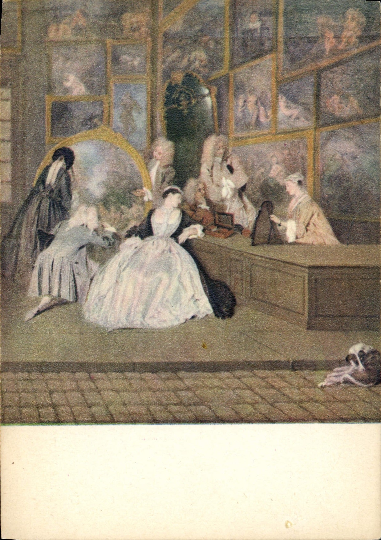 CPM JA Watteau L'enseigne de Gersaint 