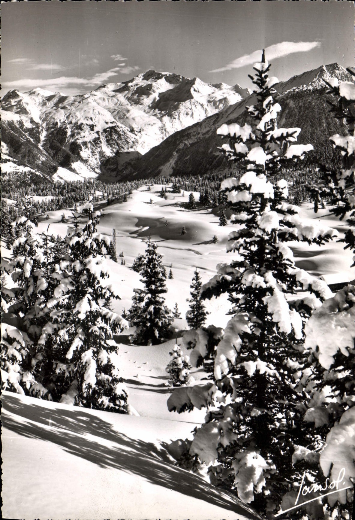 CPM Les Beaux Paysages de France L'Hiver dans les Alpes