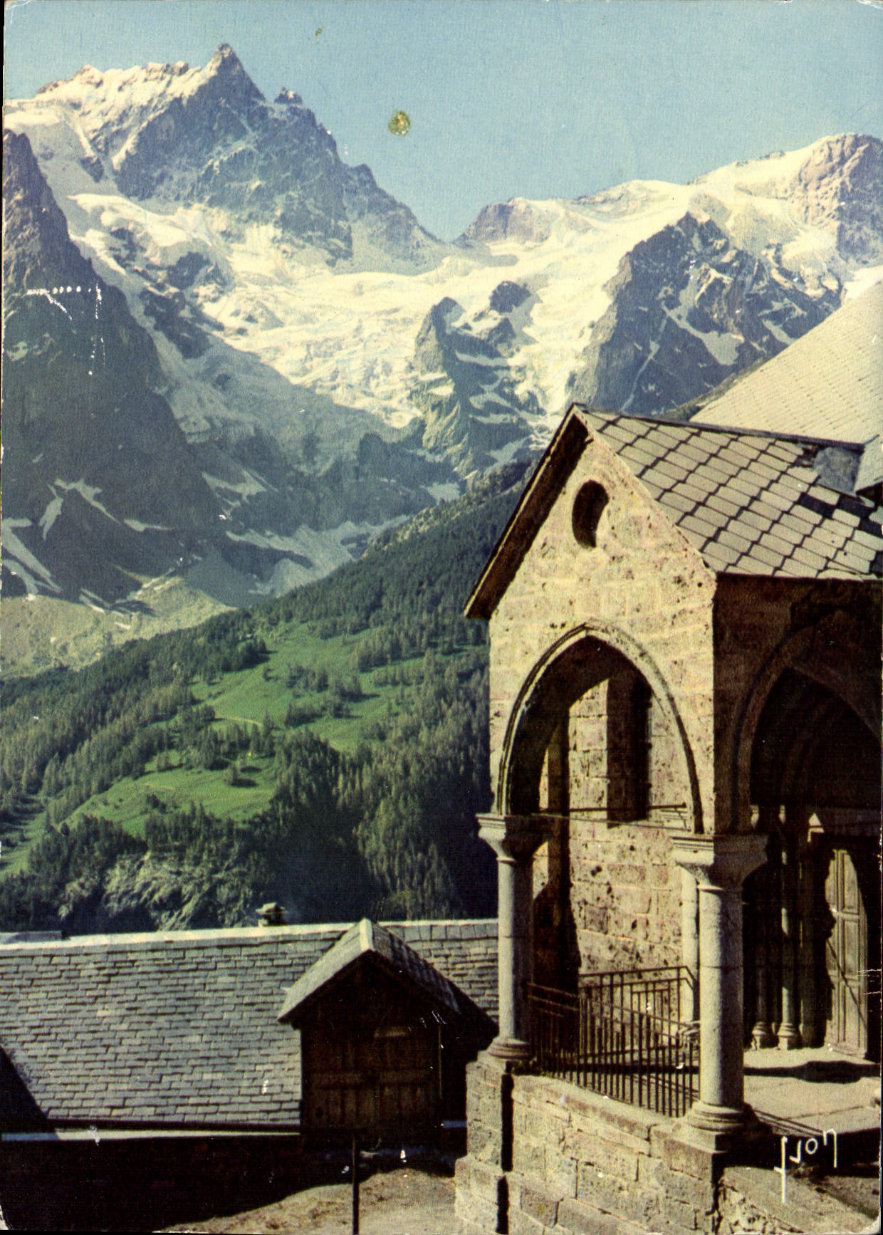 CPM Couleurs et Lumiere de France La Meije vue du village des Terrasses Hautes Alpes