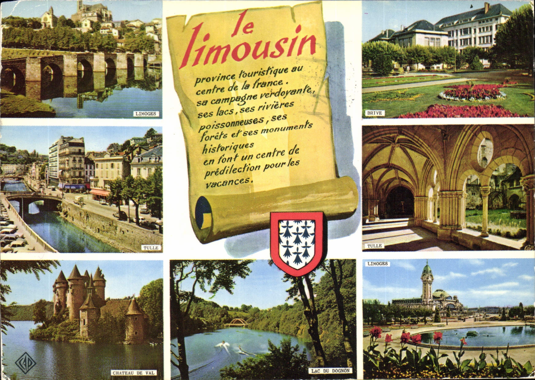 CPM Le Limousin Limoges Brive Tulle Château de Val Dognon