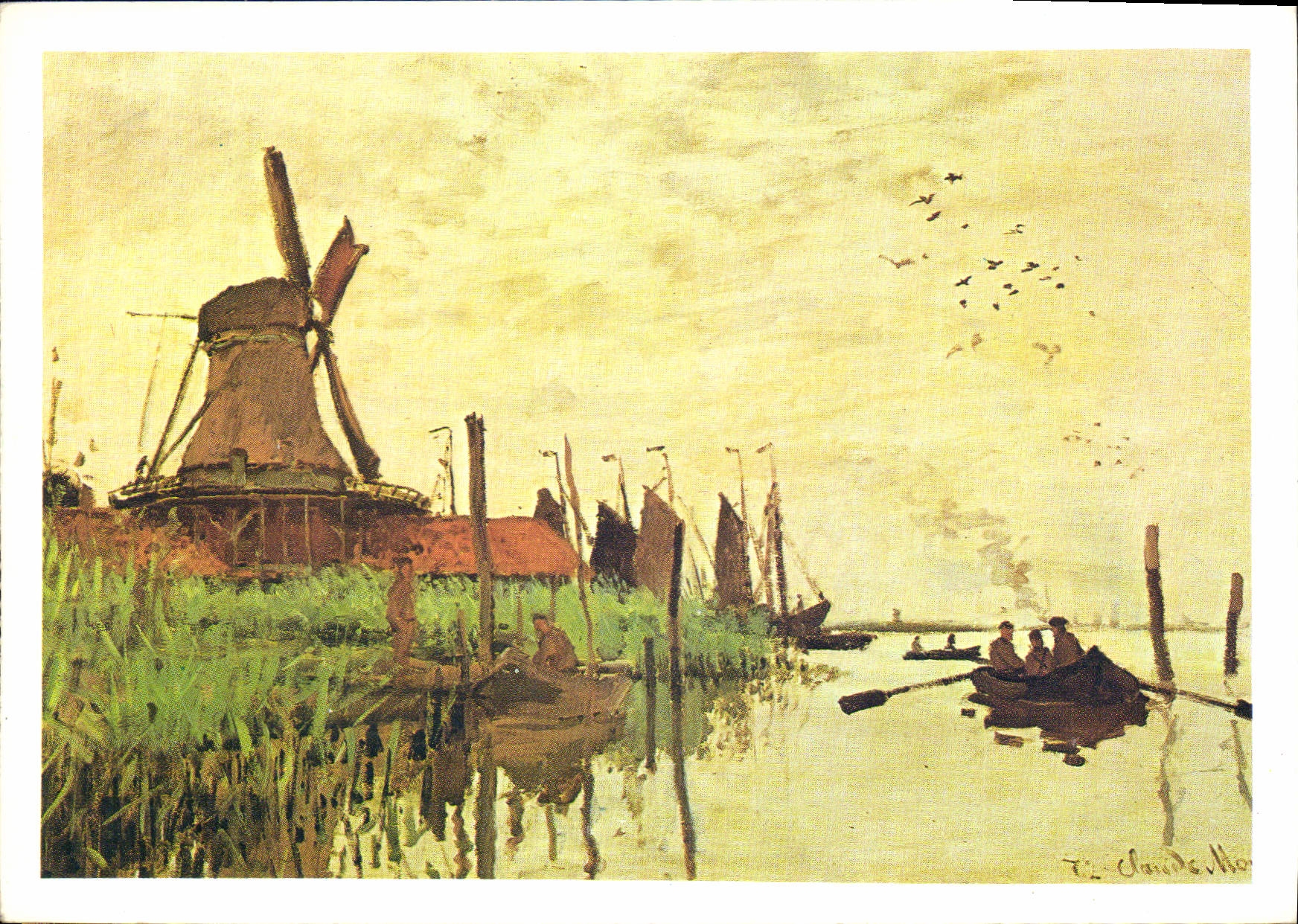 CPM Claude Monet Moulins pres de Zaandam 1871 