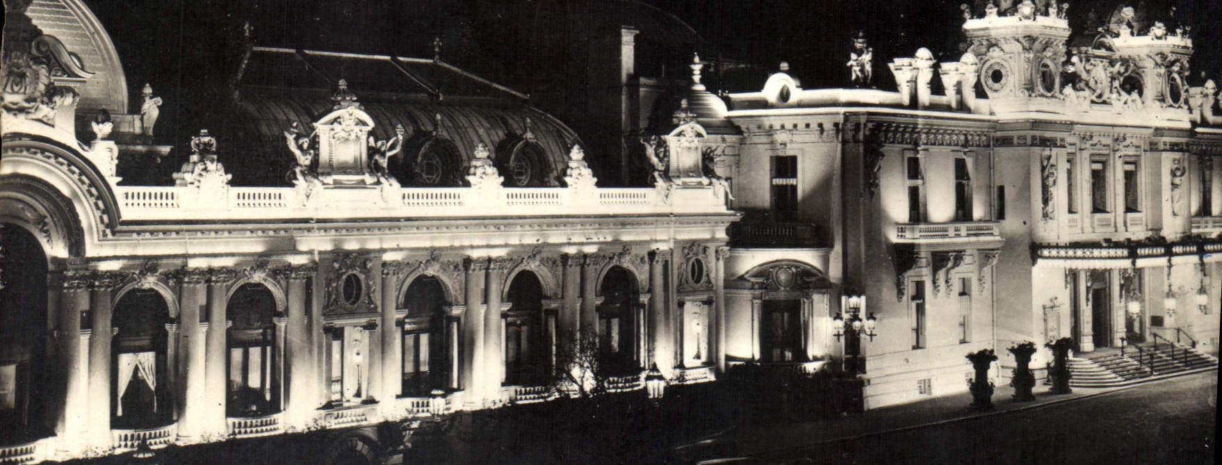 CPM Monte Carlo la nuit Le Casino Illuminee