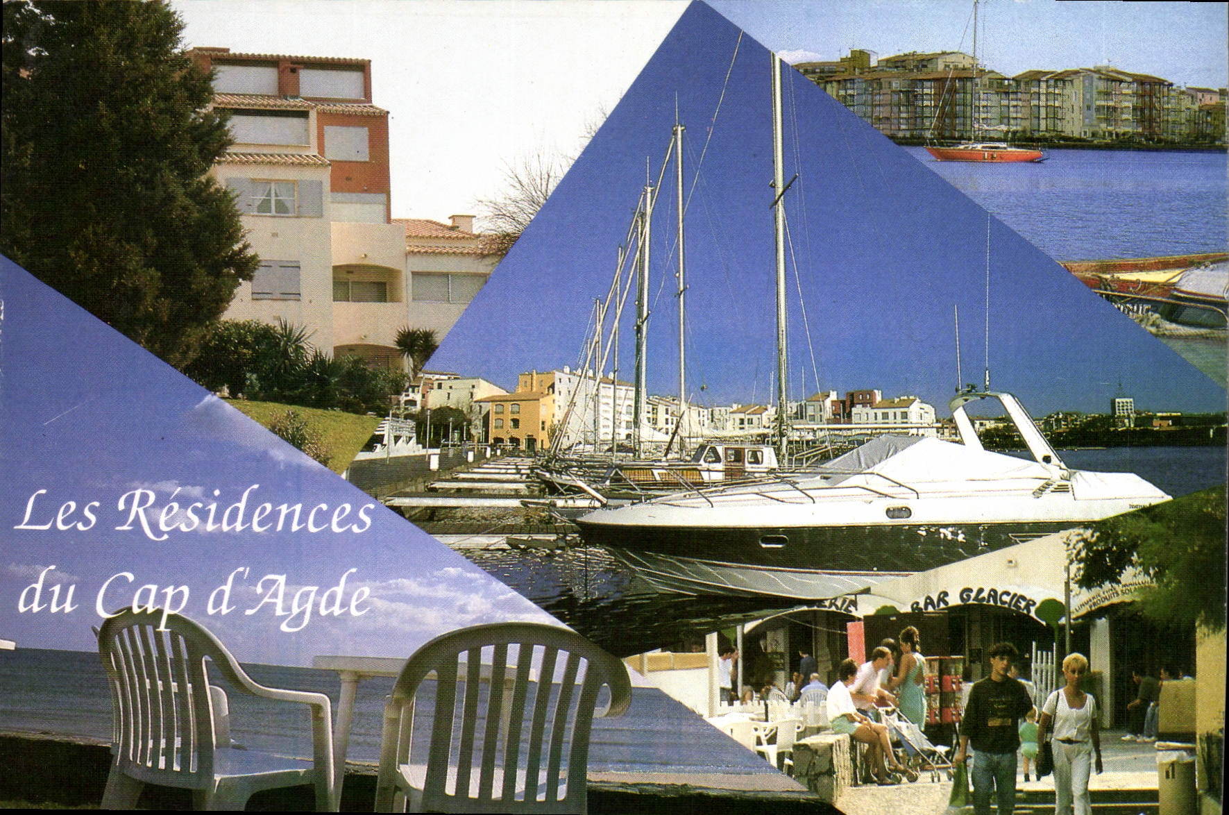 CPM Bureau Lagrange Geci Vacances Batimesnt les Roches Rouges rue des Vaisseaux Cap d'Agde 