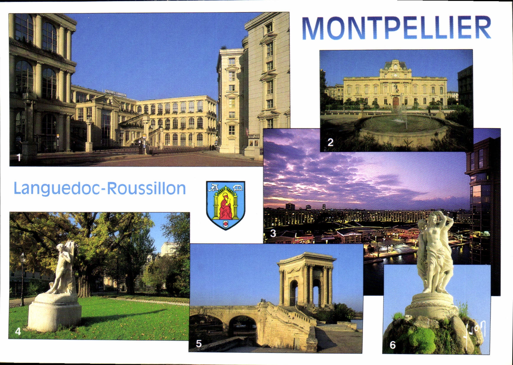 CPM Couleurs et Lumiere de France Montpellier Hreault les echelles de la ville la prefecture port Ju