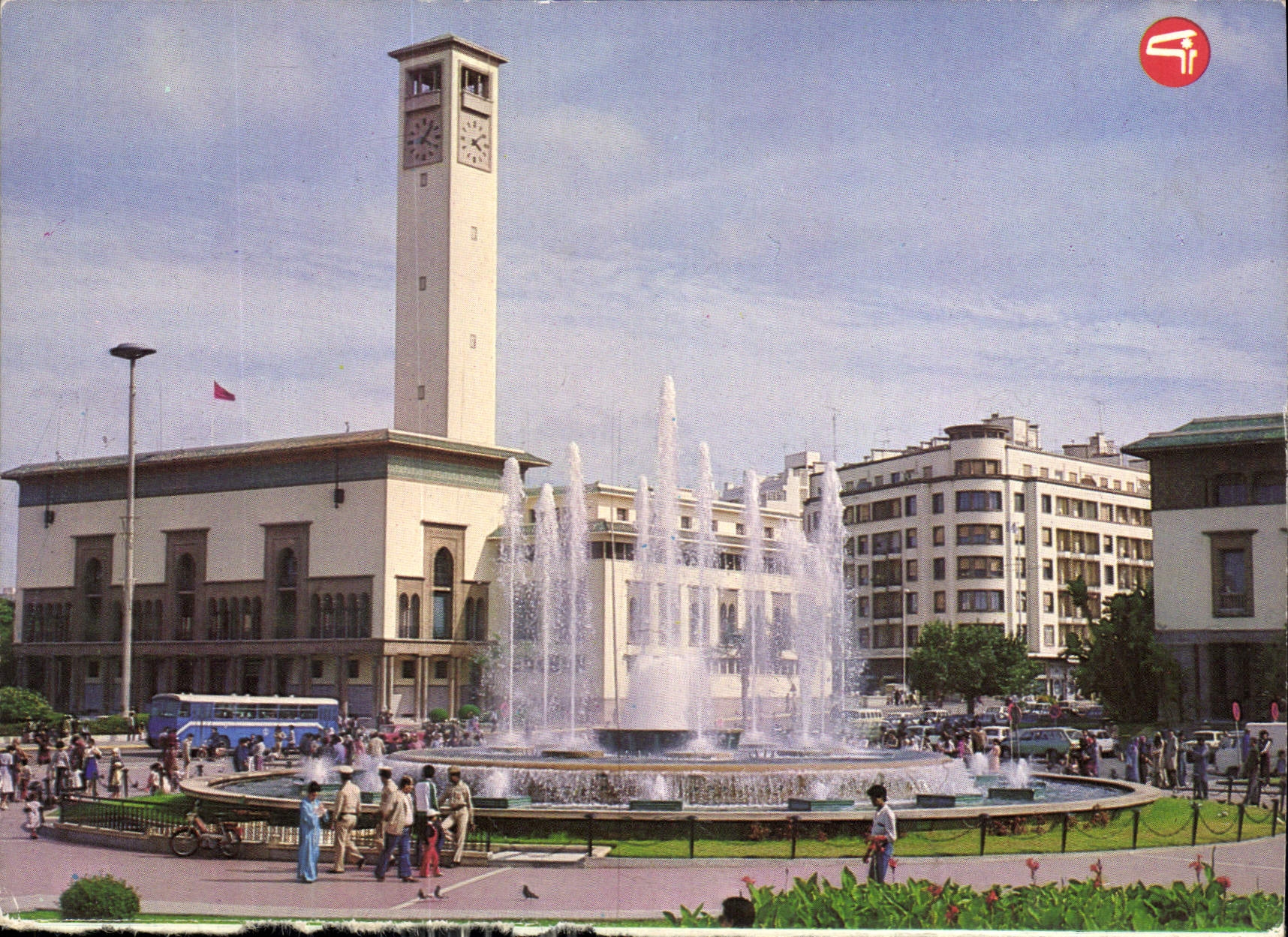 CPM Casablanca Fontaine lumineuse et Musicale Place des Nations Unies