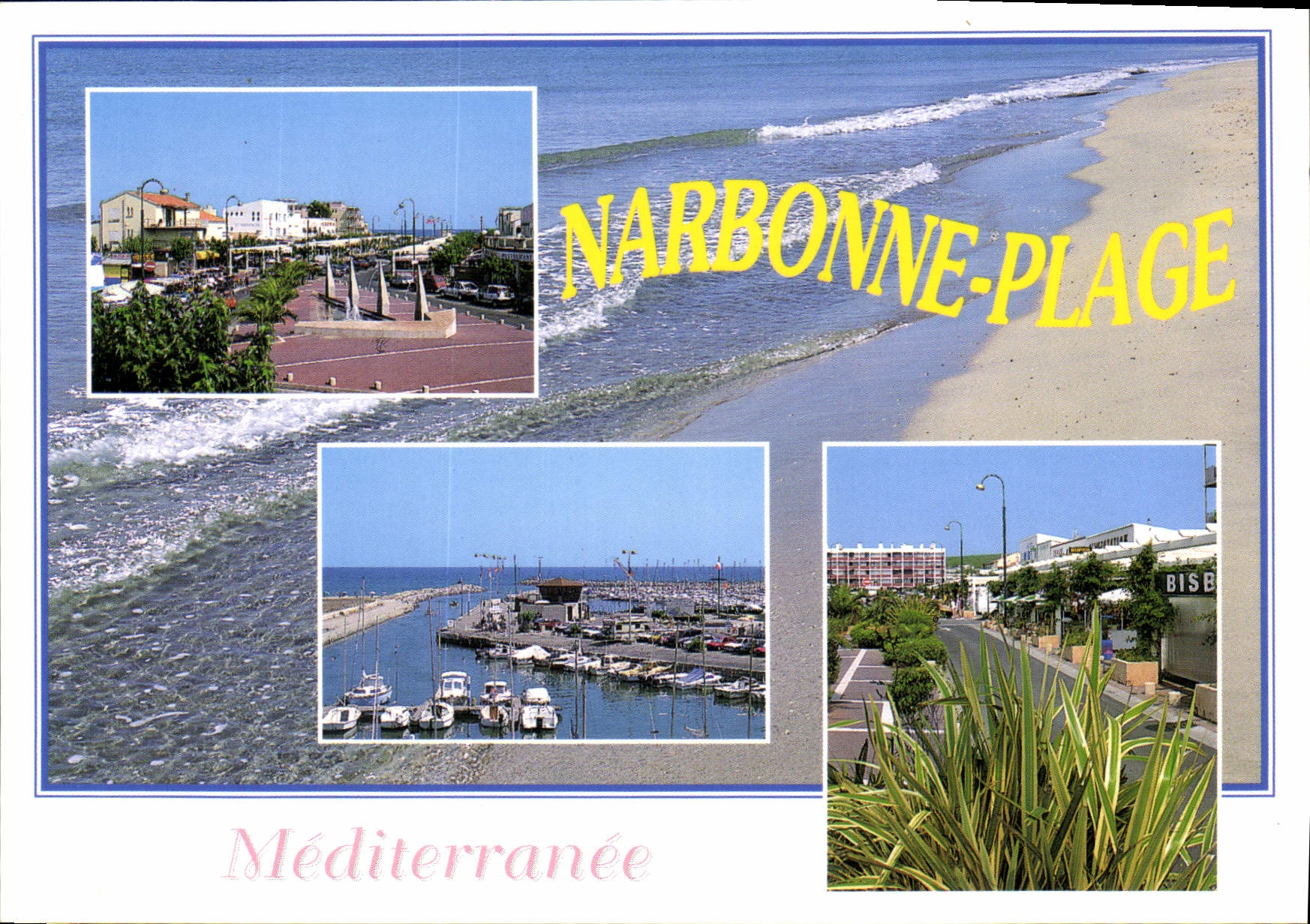 CPM Au bord de la Mediterranee Narbonne Plage Aude