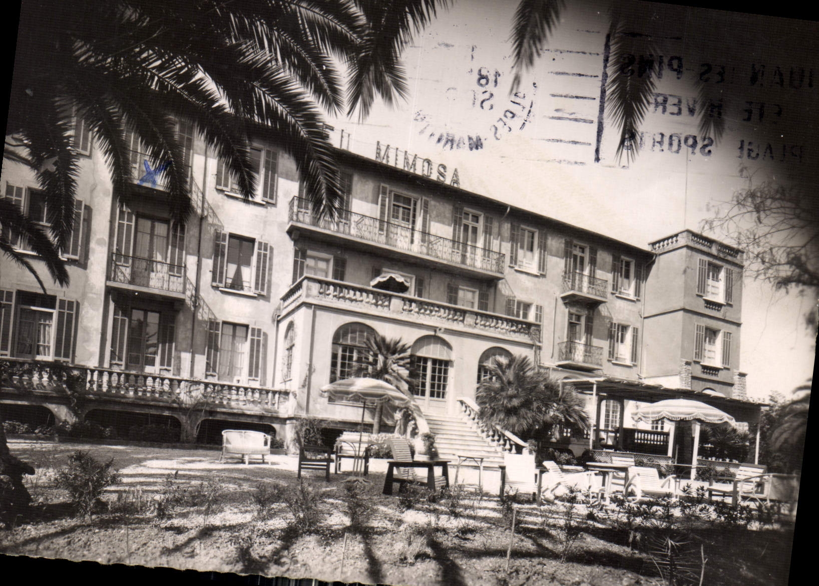 CPM Juan les Pins Hotel ds Mimosc Grand Parc Vue sur Mer 