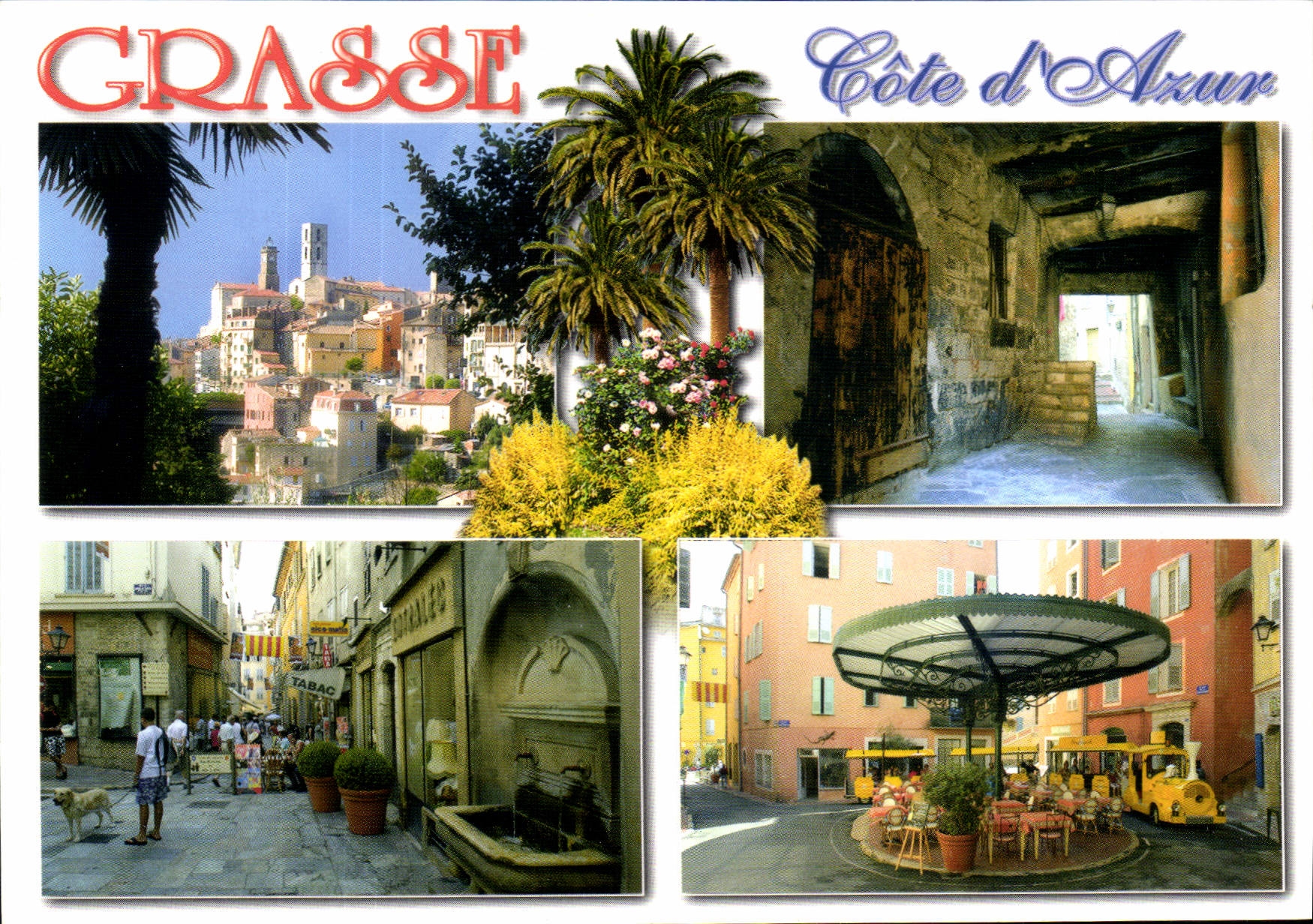 CPM Les sites de la Cote d'Azur Grasse Alpes Maritimes Capitale mondiale de la Parfumerie Etape de l