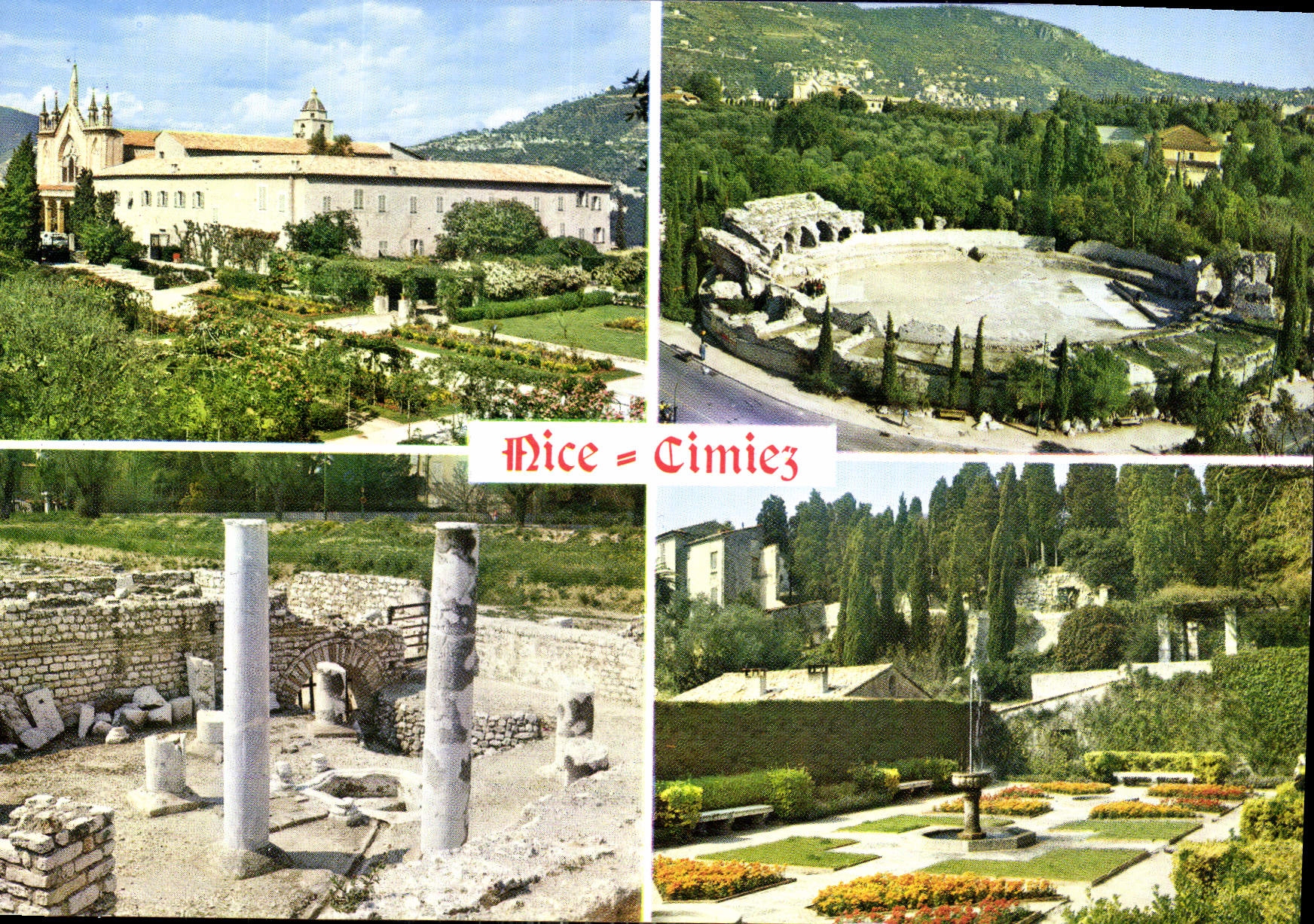 CPM Nice Cote d'Azur French Riviera Le Monastere Les arenes Vestiges romains Les Jardins