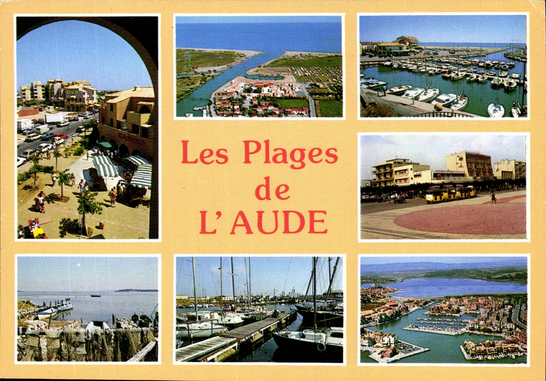 CPM Les Plages de l'Aude port Leucate les Cabannes de Fleury St Pierre la Mer Narbonne plage les Eta
