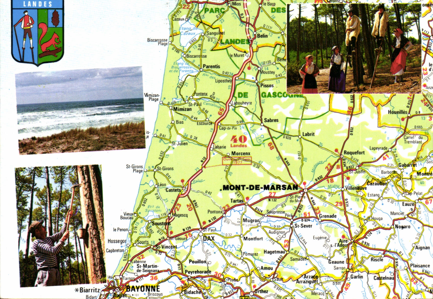 CPA Visage des Landes d'apres la carte regionale Sud Ouest Pyrenees 
