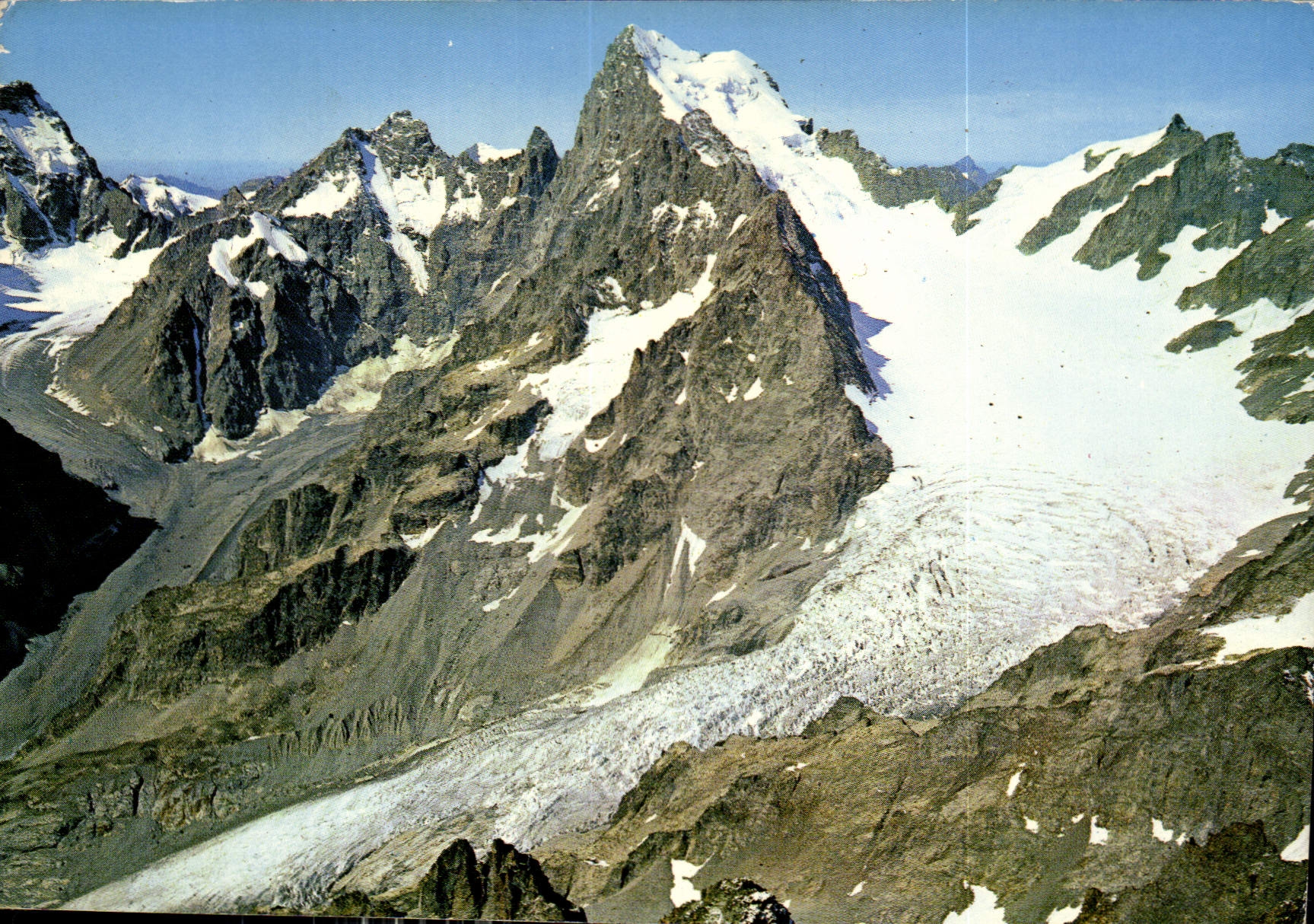 CPA Massif de l'Oisans Les Ecrins et le Glacier Blanc