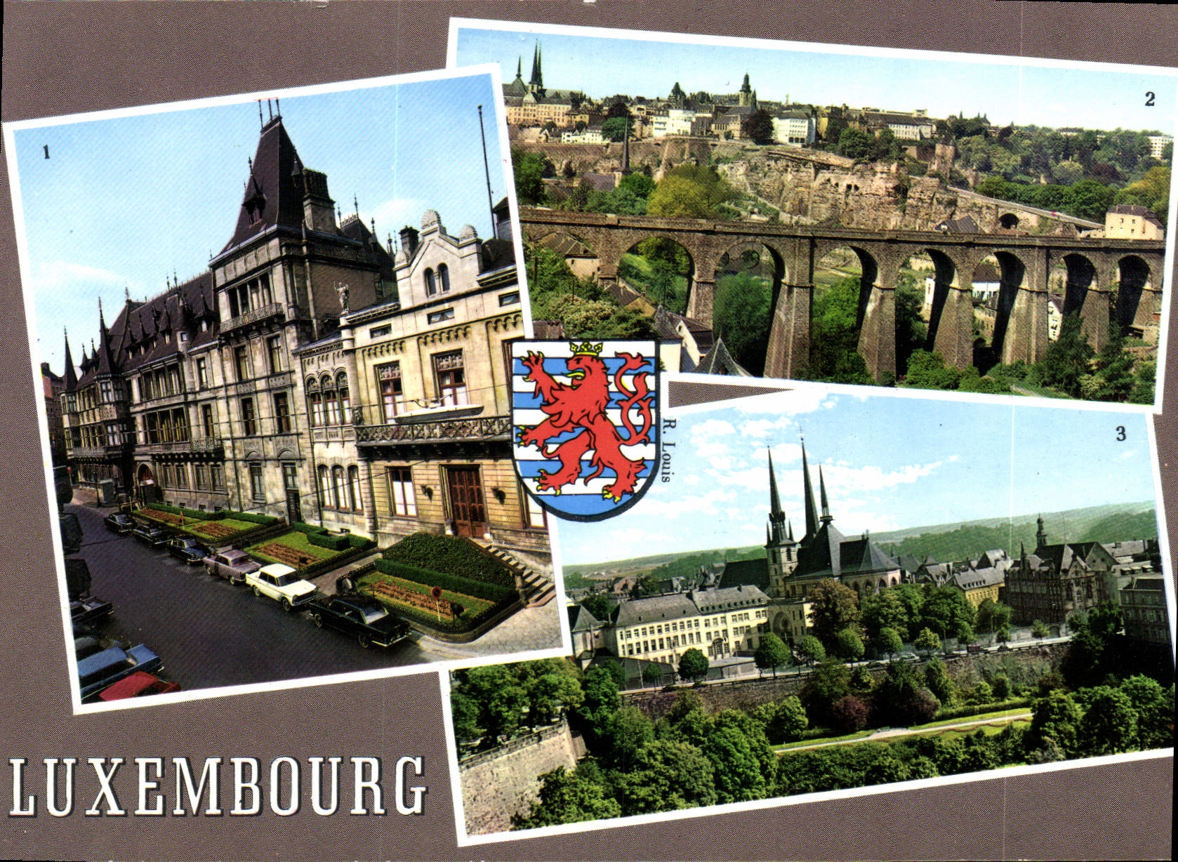 CPM Luxembourg palais grand panorama Ville Haute Cathedrale