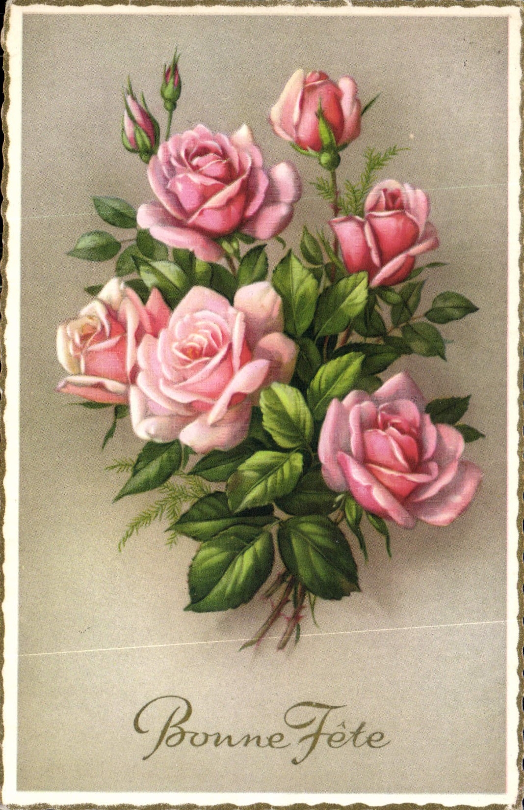 CPM Bonne fete Fleurs