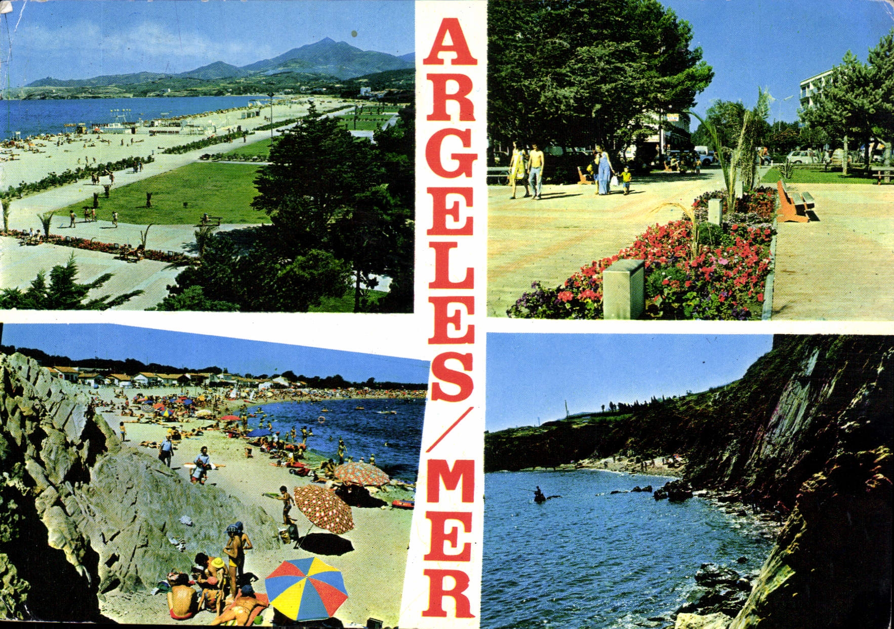 CPM La Cote Vermeille Argeles sur Mer la plage au loin les Alberes la promenade le Racou 