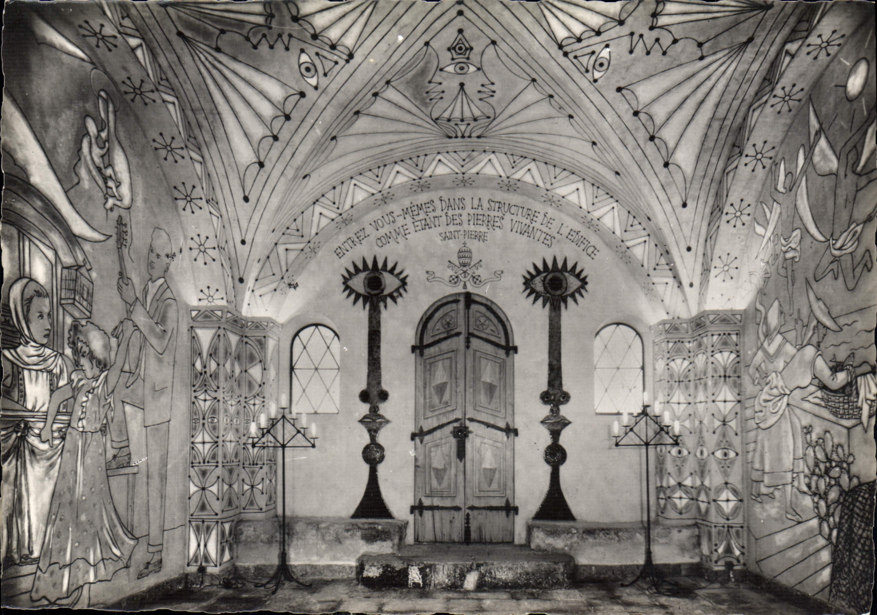 CPM Chapelle Saint Pierre de Villefranche sur Mer offerte aux pecheurs de Villefranch Beaulieu et Sa