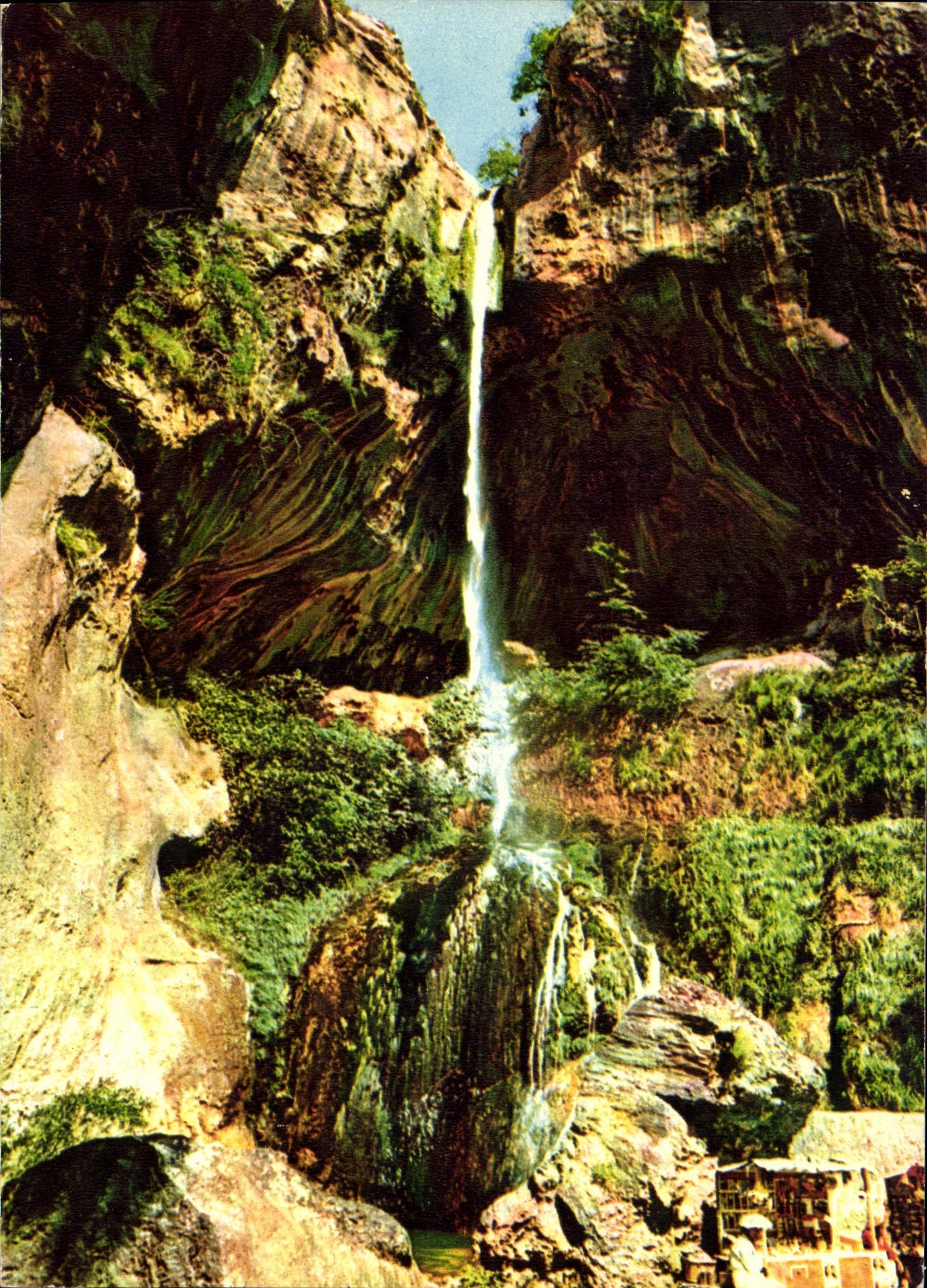 CPM Couleurs et lumiere de France Gorges du Loup Alpes Maritimes Cascade de Cournies dans un magnifi
