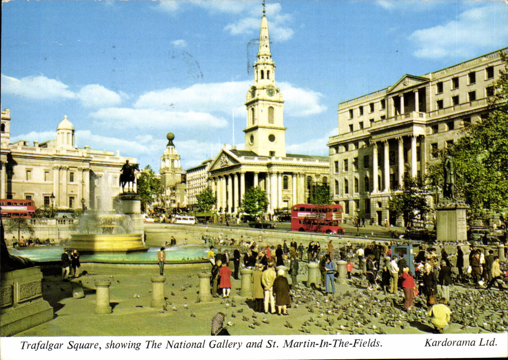 CPM Trafalgar Square The National Gallery and St Martin in the fields 