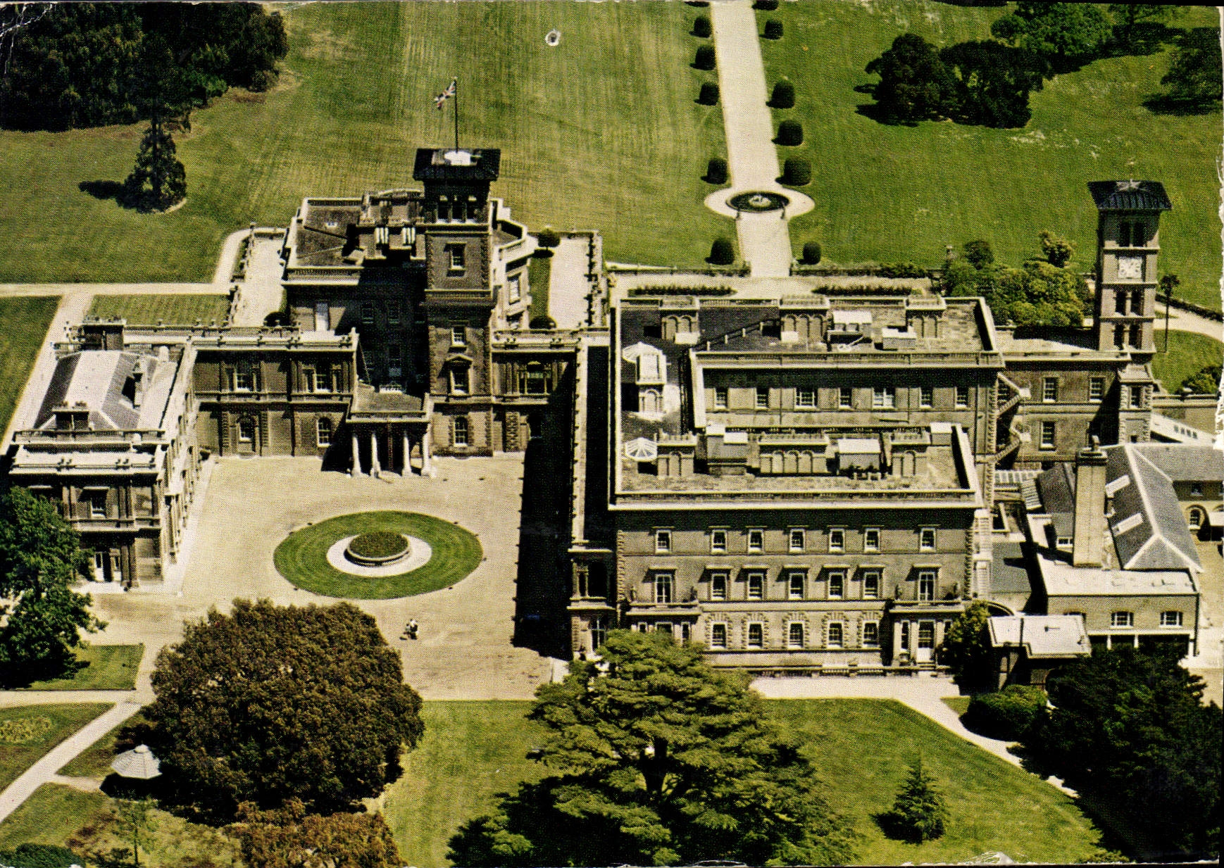 CPM Osborne House Isle of Wight air view 